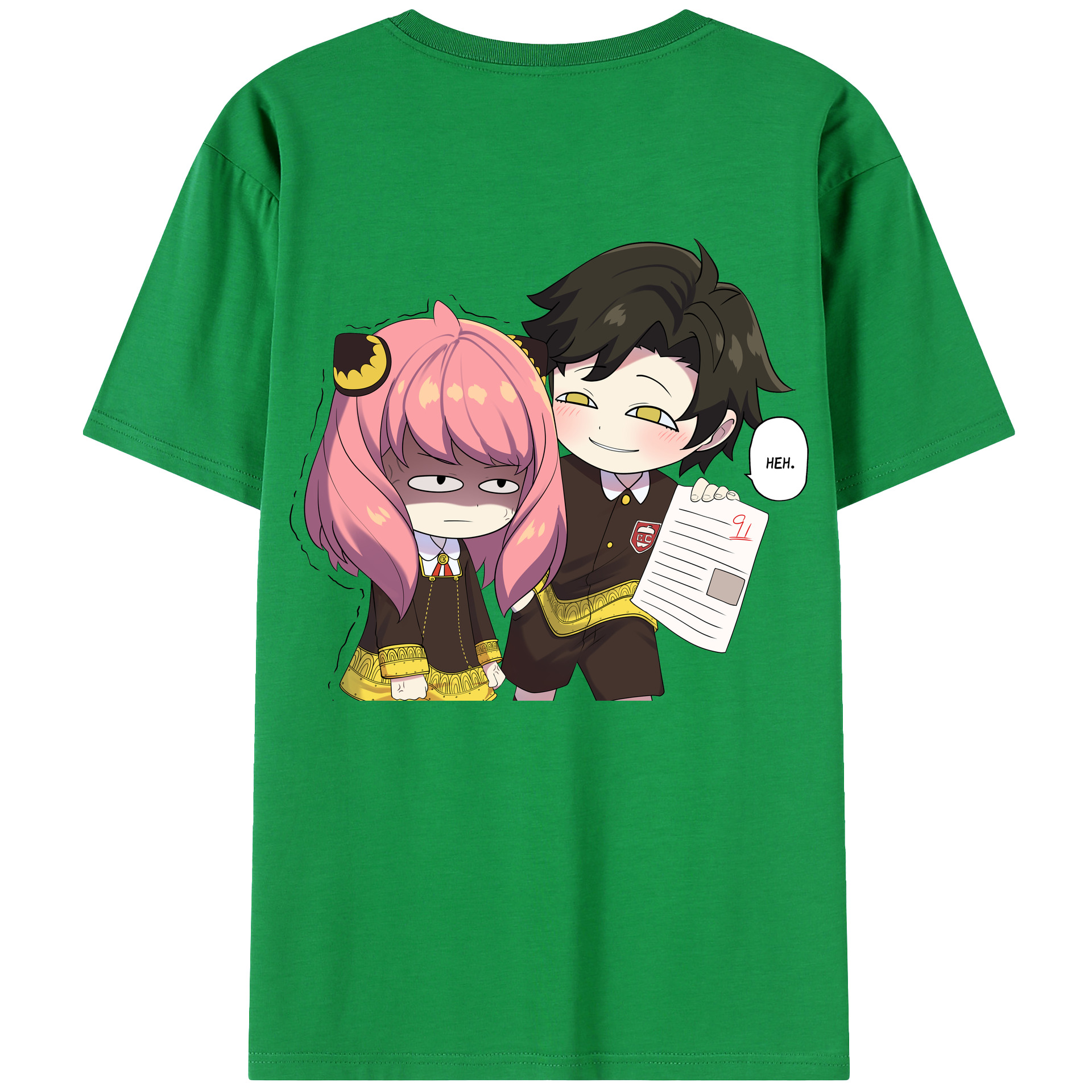 （画像用） SPY×FAMILY间谍家家酒 綿100％ メンズ半袖Tシャツ（バックプリント） 通気性