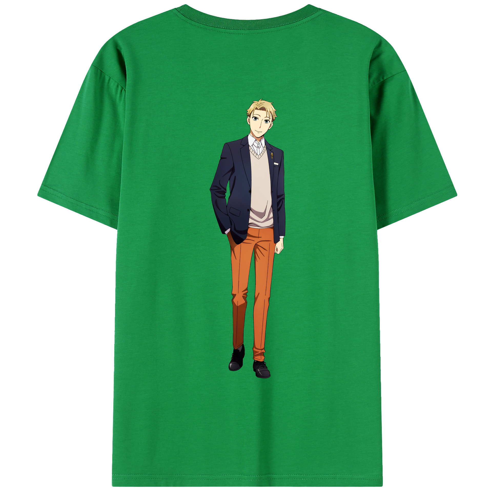 （画像用） SPY×FAMILY间谍家家酒 綿100％ メンズ半袖Tシャツ（バックプリント） 通気性