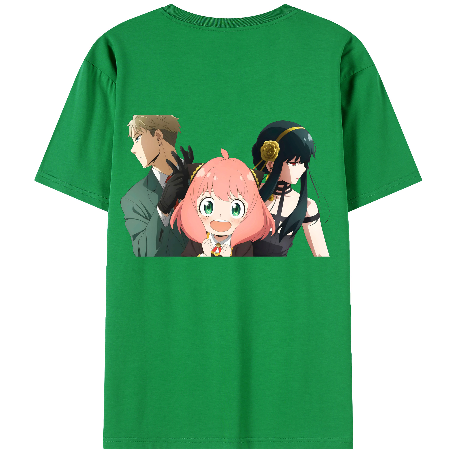 （画像用） SPY×FAMILY间谍家家酒 綿100％ メンズ半袖Tシャツ（バックプリント） 通気性