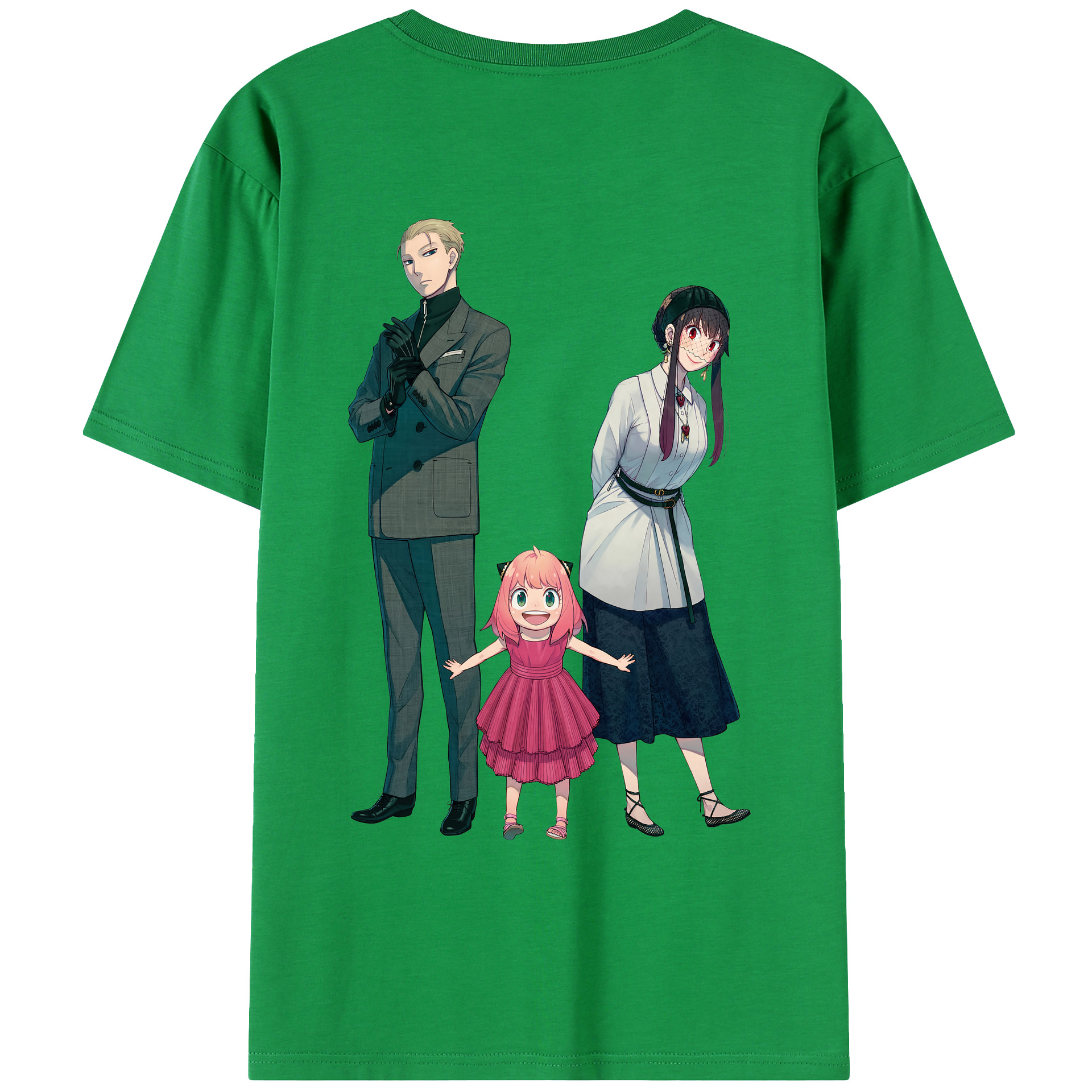 （画像用） SPY×FAMILY间谍家家酒 綿100％ メンズ半袖Tシャツ（バックプリント） 通気性