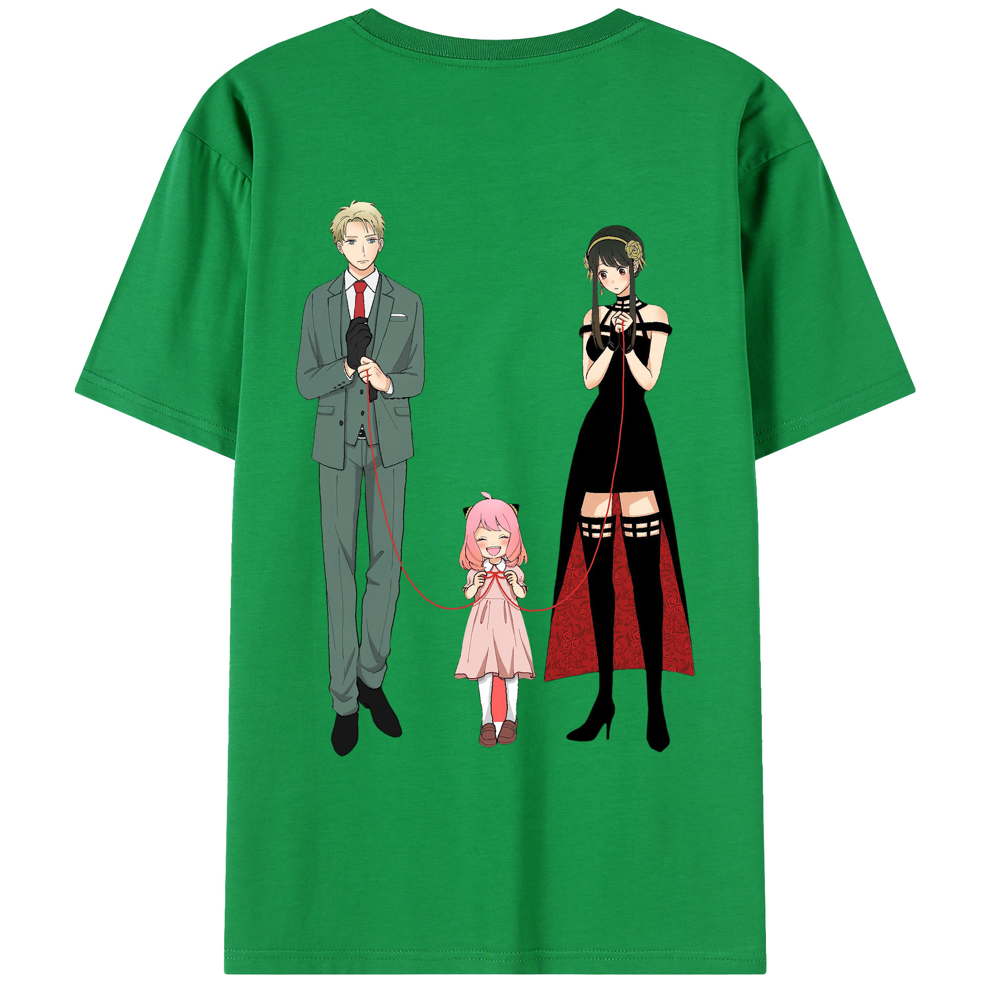 （画像用） SPY×FAMILY间谍家家酒 綿100％ メンズ半袖Tシャツ（バックプリント） 通気性