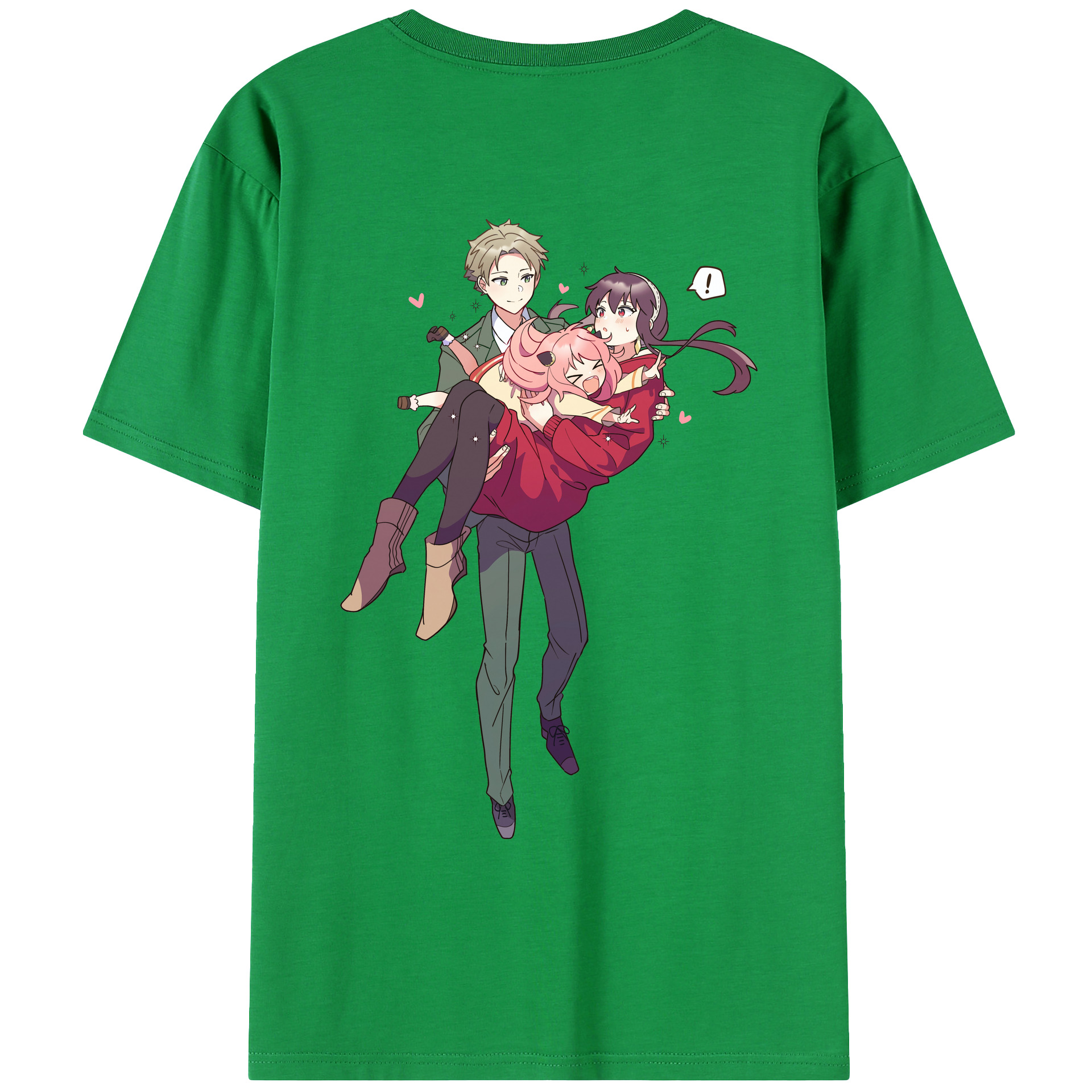 （画像用） SPY×FAMILY间谍家家酒 綿100％ メンズ半袖Tシャツ（バックプリント） 通気性