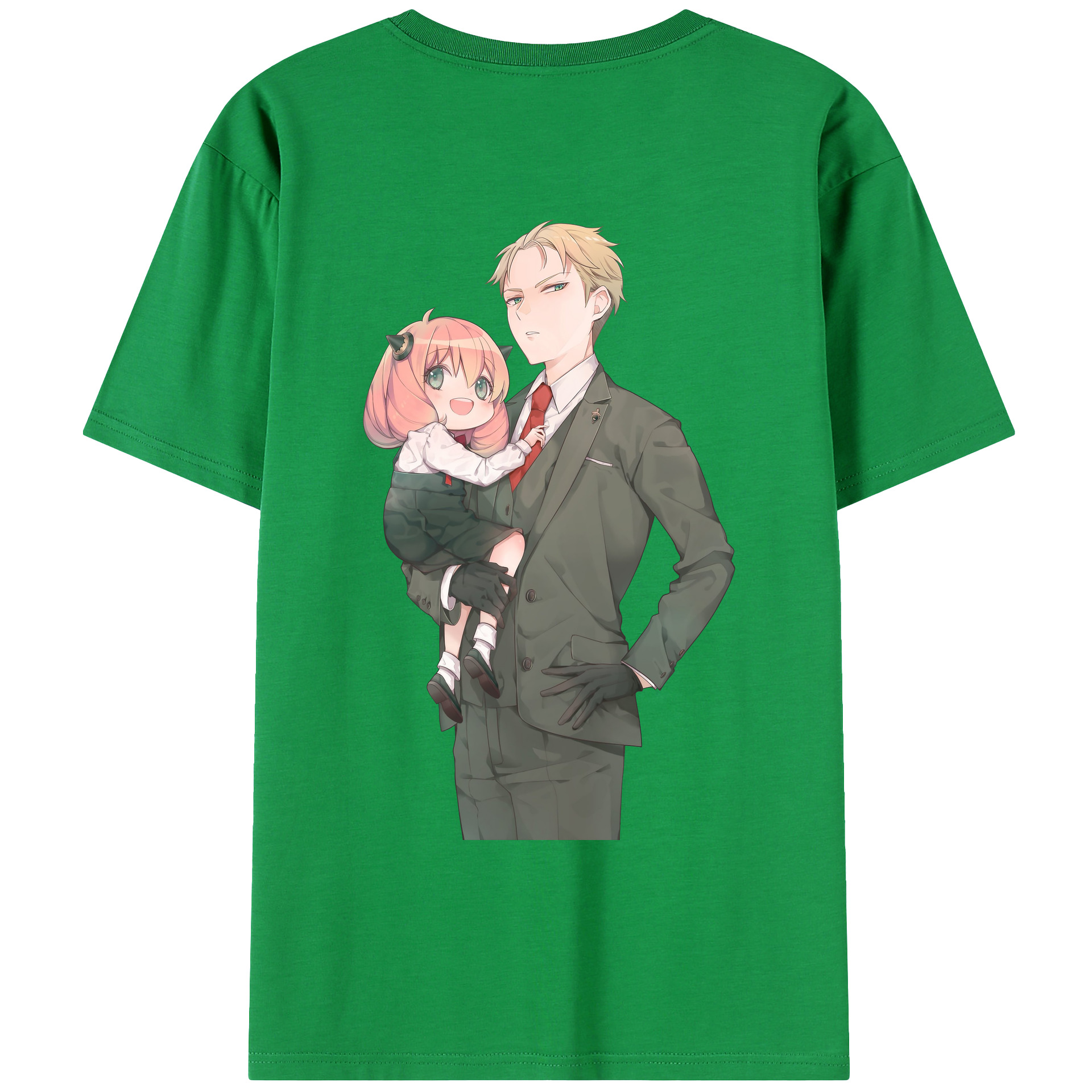 （画像用） SPY×FAMILY间谍家家酒 綿100％ メンズ半袖Tシャツ（バックプリント） 通気性