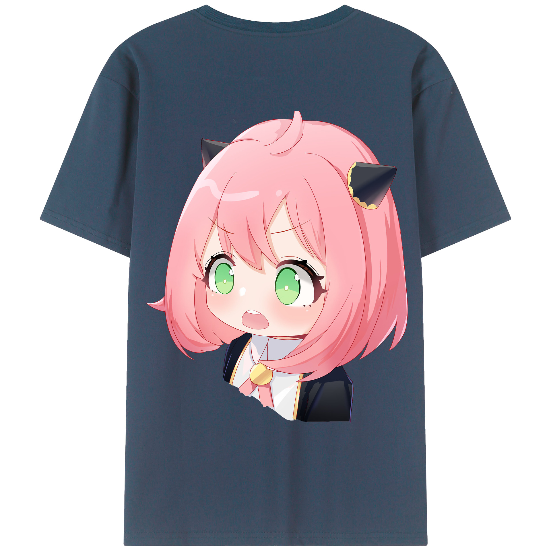 （画像用） SPY×FAMILY间谍家家酒 綿100％ メンズ半袖Tシャツ（バックプリント） 通気性