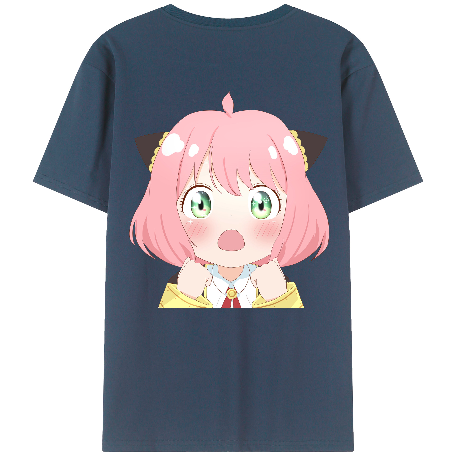 （画像用） SPY×FAMILY间谍家家酒 綿100％ メンズ半袖Tシャツ（バックプリント） 通気性