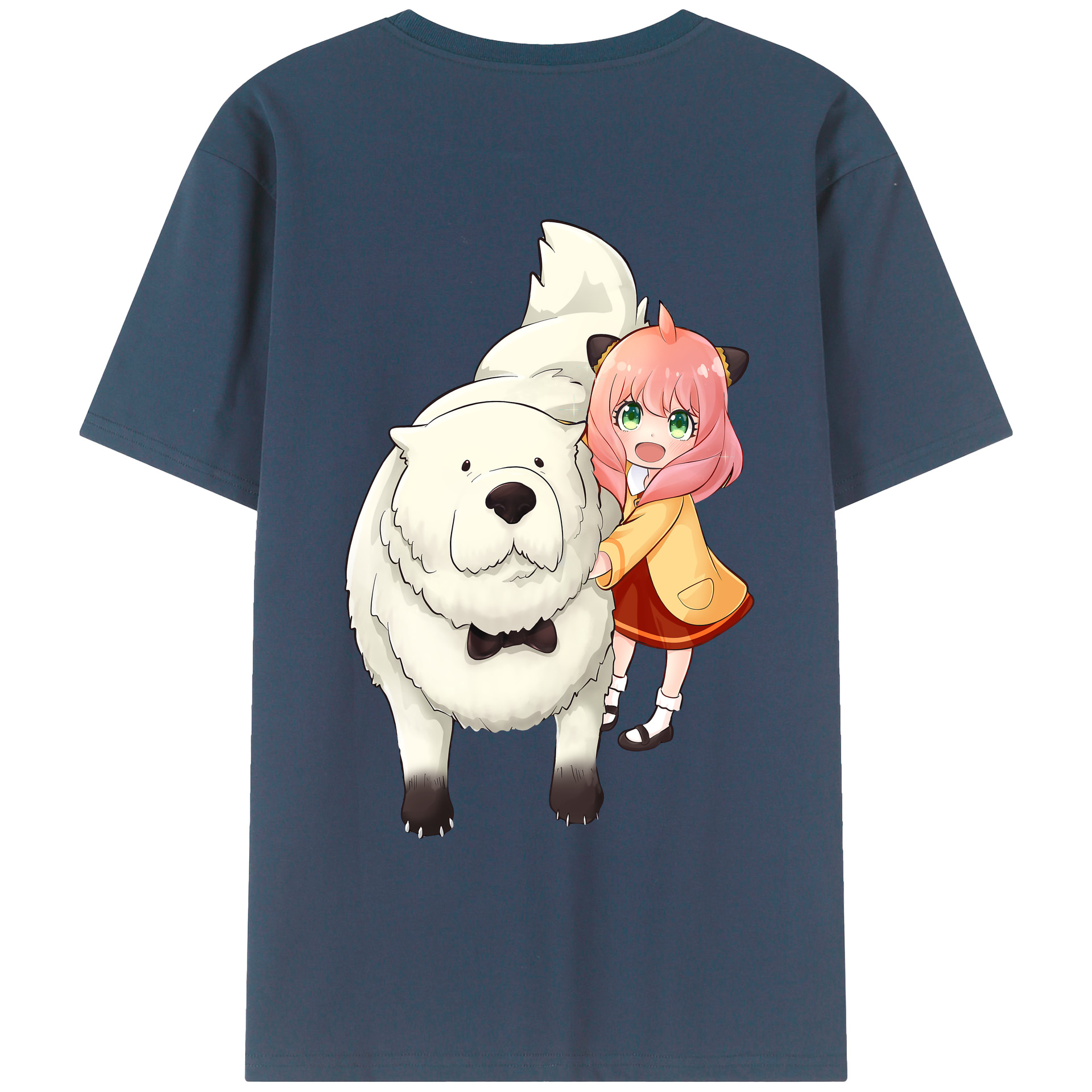 （画像用） SPY×FAMILY间谍家家酒 綿100％ メンズ半袖Tシャツ（バックプリント） 通気性