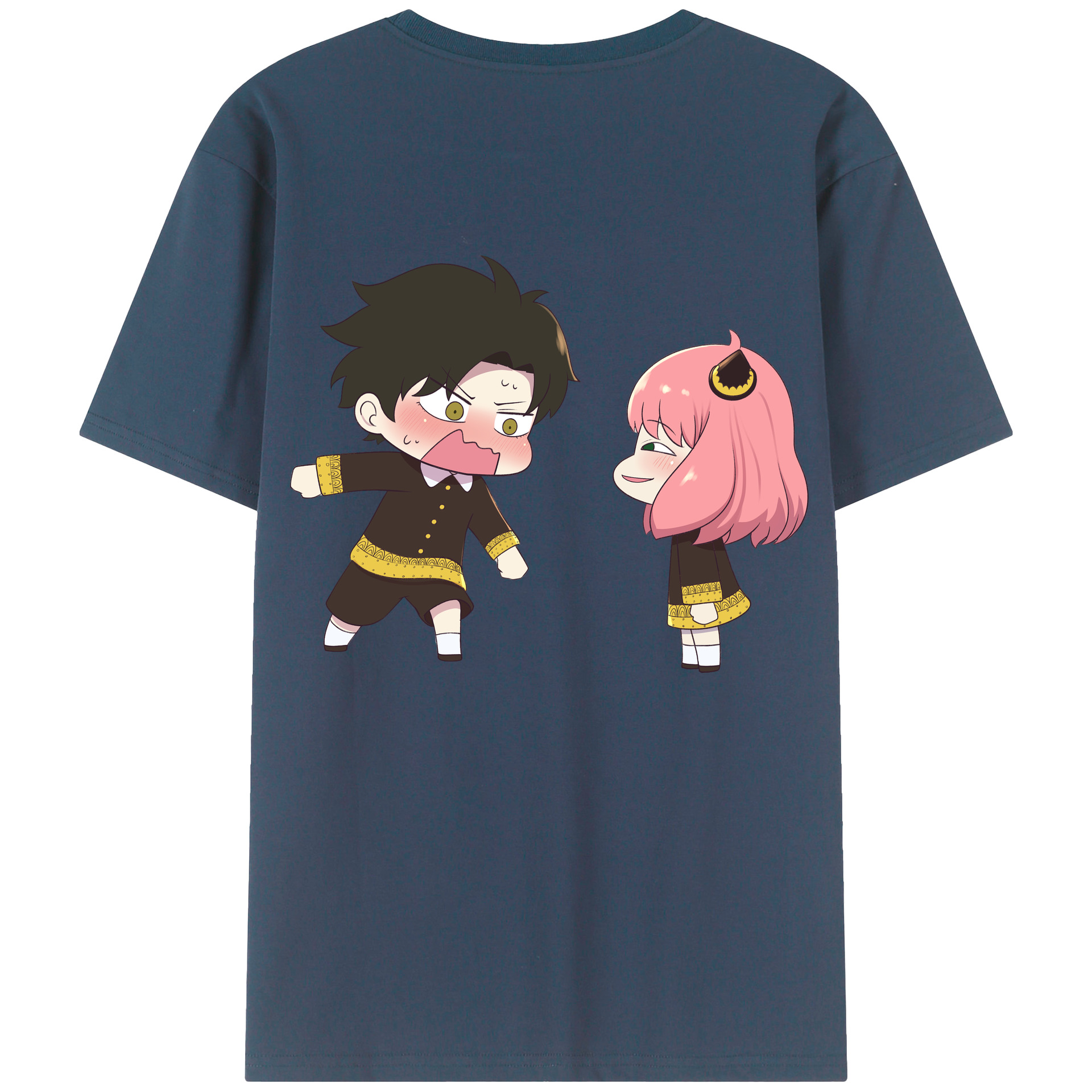 （画像用） SPY×FAMILY间谍家家酒 綿100％ メンズ半袖Tシャツ（バックプリント） 通気性