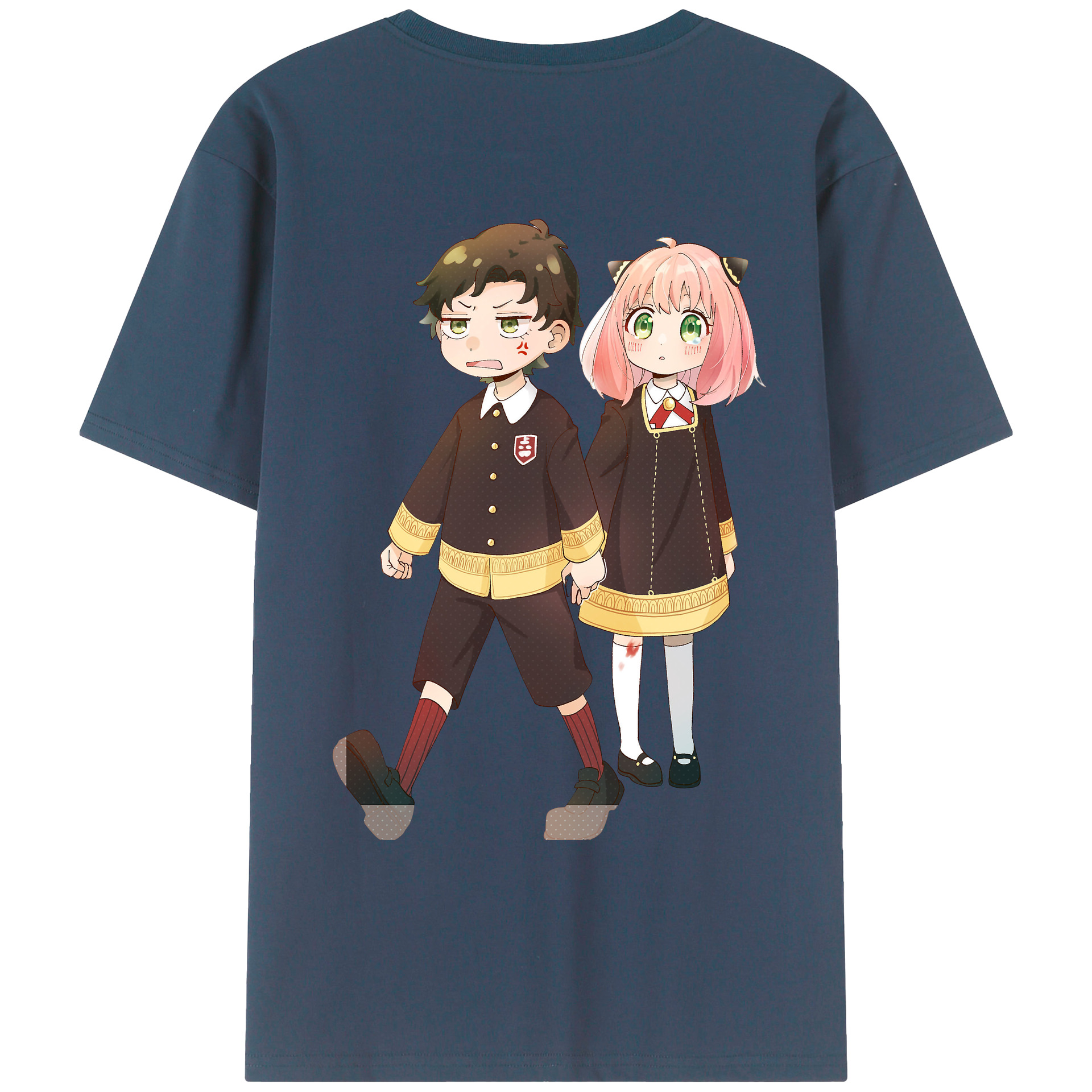（画像用） SPY×FAMILY间谍家家酒 綿100％ メンズ半袖Tシャツ（バックプリント） 通気性