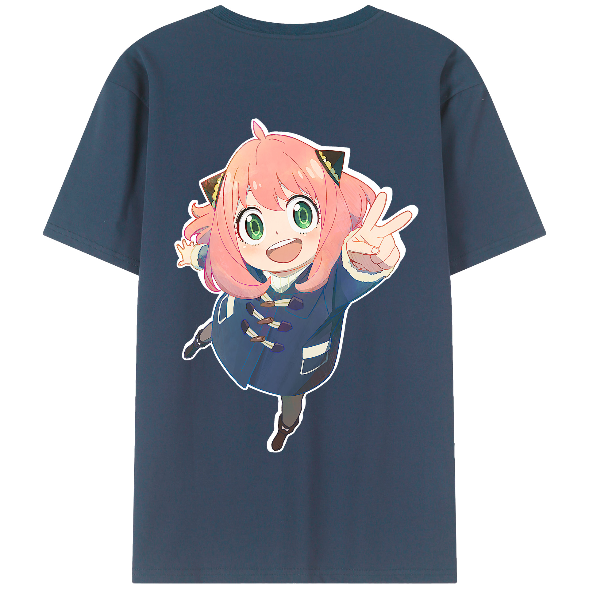 （画像用） SPY×FAMILY间谍家家酒 綿100％ メンズ半袖Tシャツ（バックプリント） 通気性