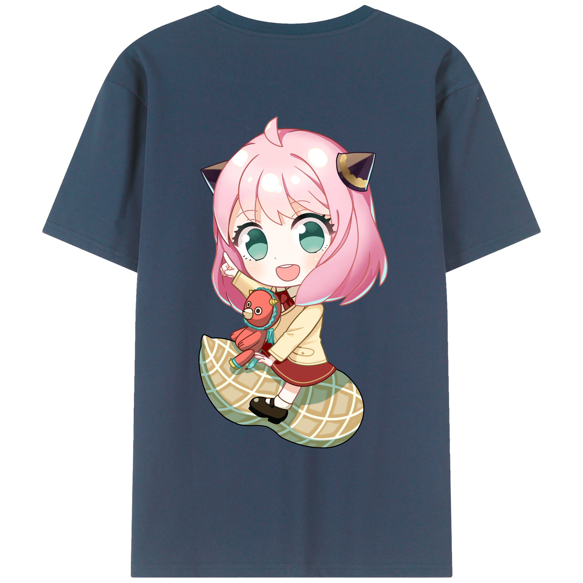 （画像用） SPY×FAMILY间谍家家酒 綿100％ メンズ半袖Tシャツ（バックプリント） 通気性