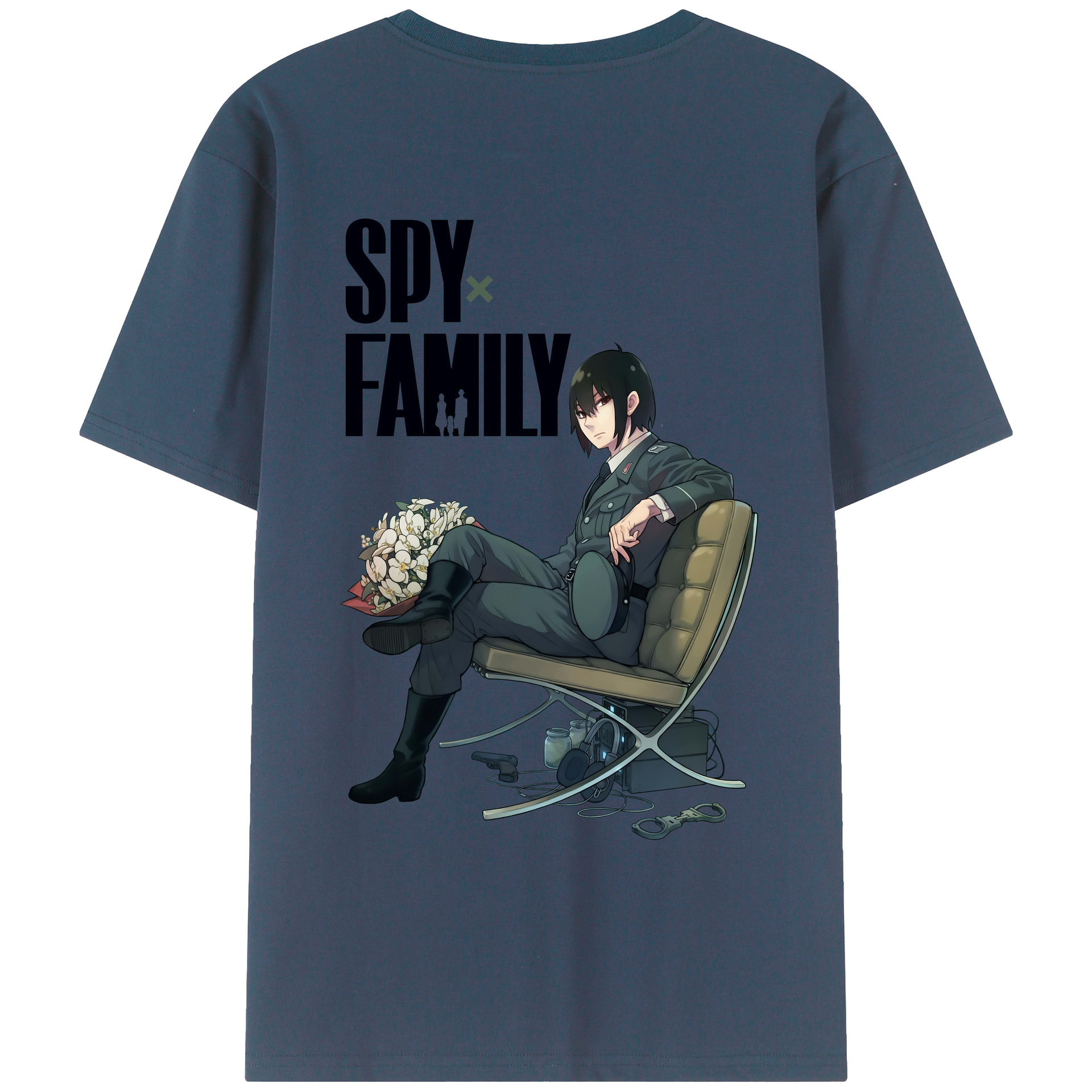 （画像用） SPY×FAMILY间谍家家酒 綿100％ メンズ半袖Tシャツ（バックプリント） 通気性