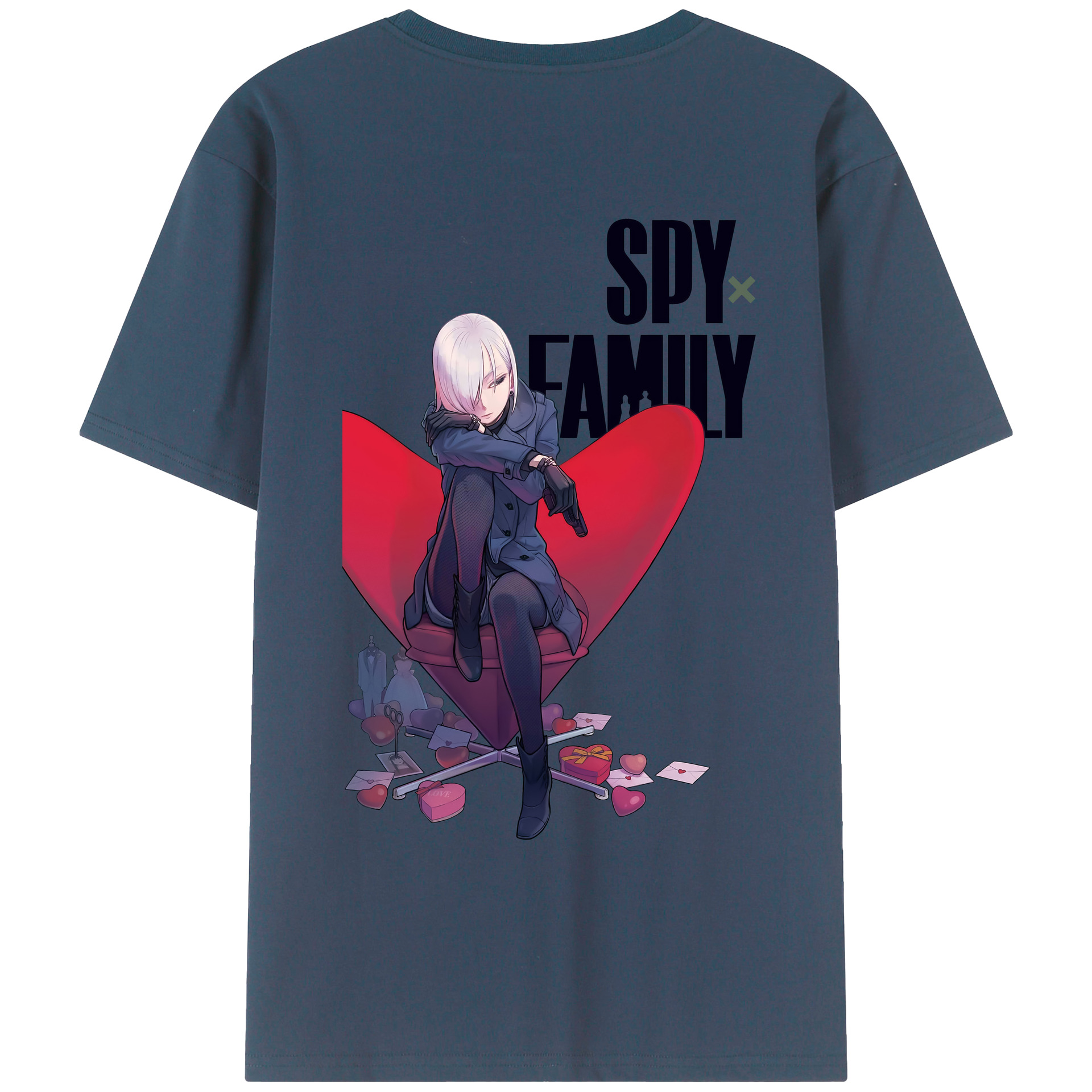 （画像用） SPY×FAMILY间谍家家酒 綿100％ メンズ半袖Tシャツ（バックプリント） 通気性