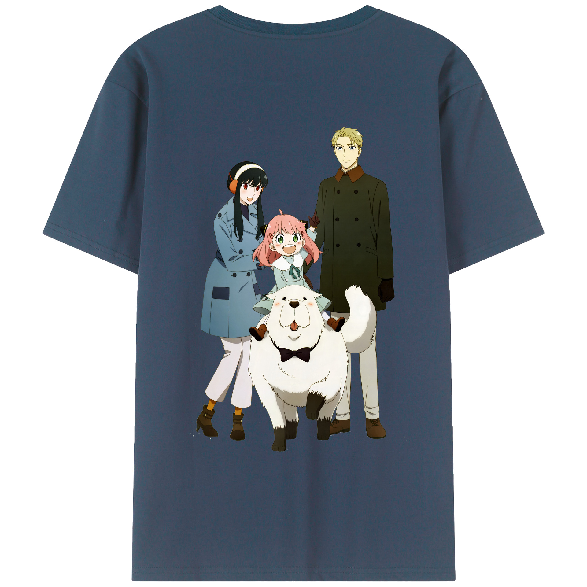 （画像用） SPY×FAMILY间谍家家酒 綿100％ メンズ半袖Tシャツ（バックプリント） 通気性