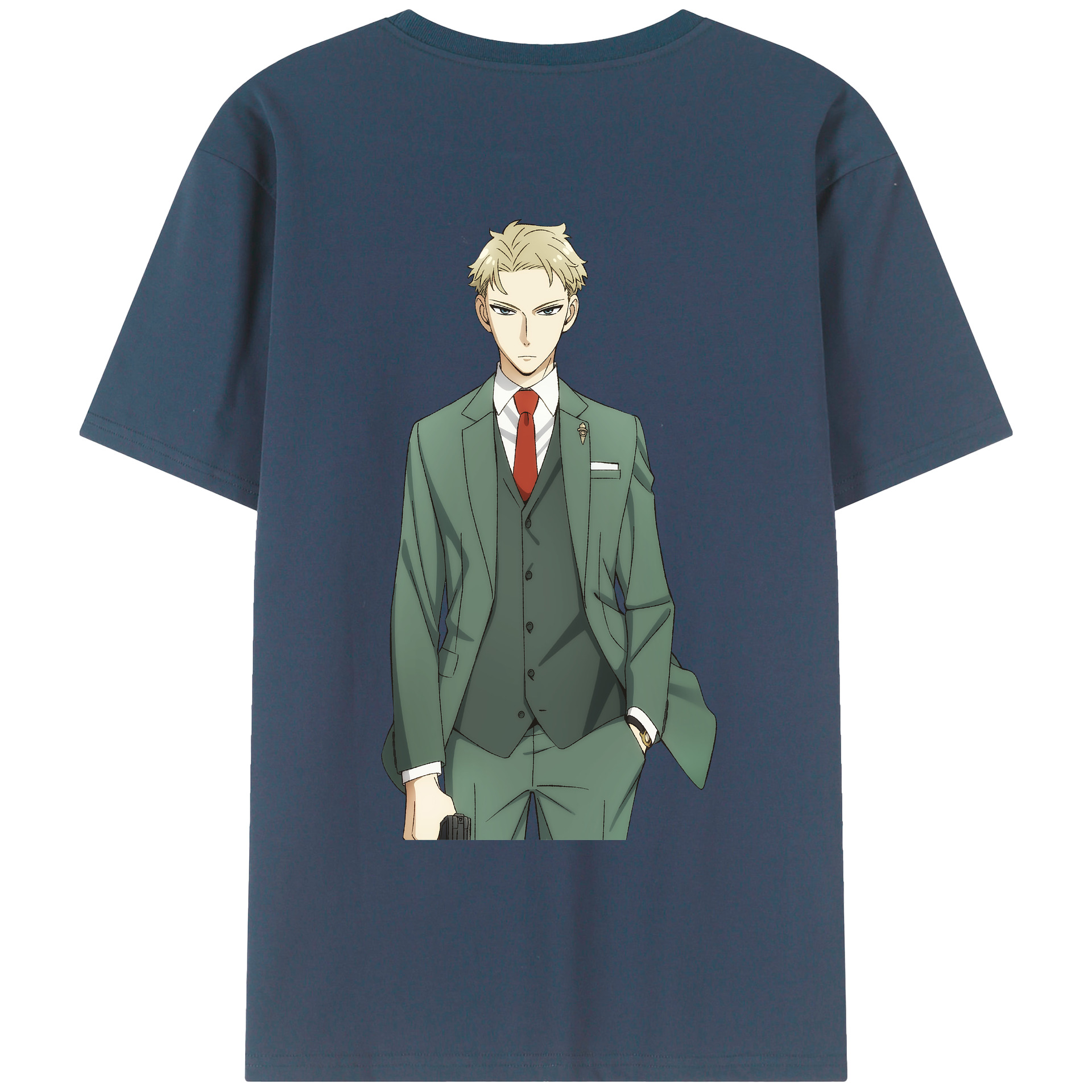 （画像用） SPY×FAMILY间谍家家酒 綿100％ メンズ半袖Tシャツ（バックプリント） 通気性