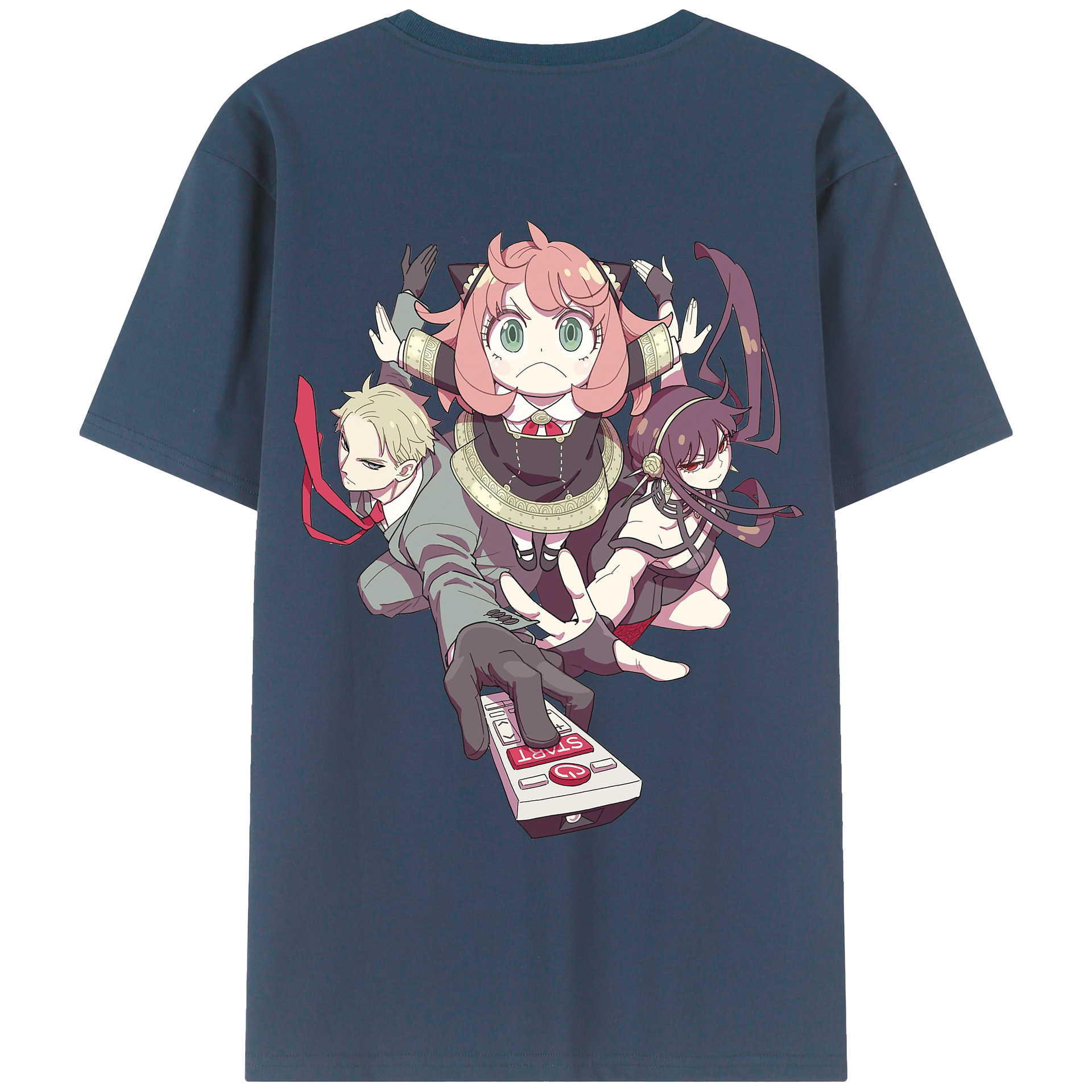 （画像用） SPY×FAMILY间谍家家酒 綿100％ メンズ半袖Tシャツ（バックプリント） 通気性