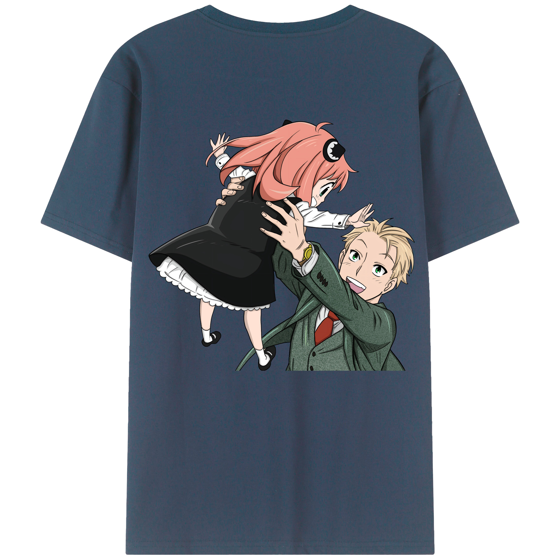 （画像用） SPY×FAMILY间谍家家酒 綿100％ メンズ半袖Tシャツ（バックプリント） 通気性