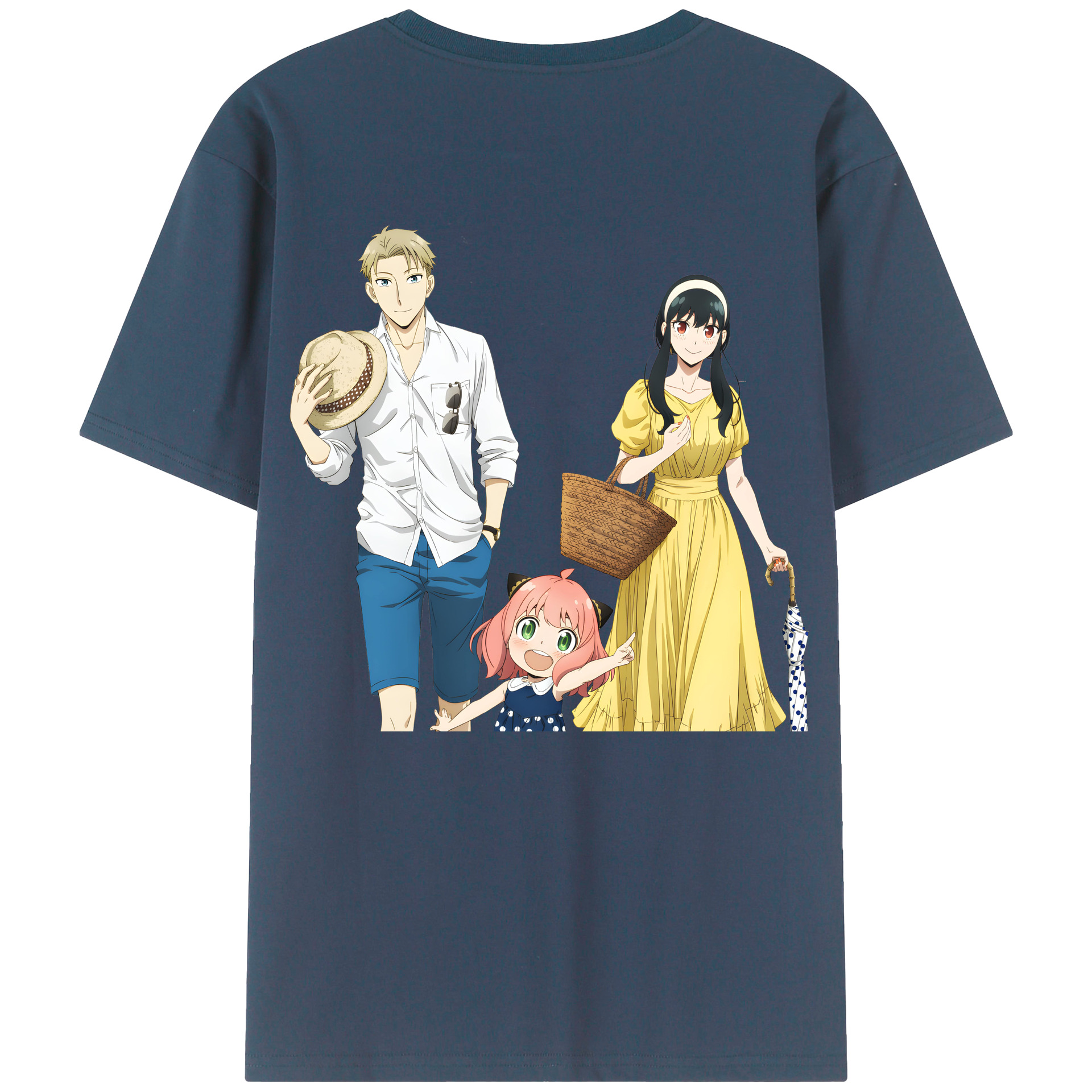 （画像用） SPY×FAMILY间谍家家酒 綿100％ メンズ半袖Tシャツ（バックプリント） 通気性