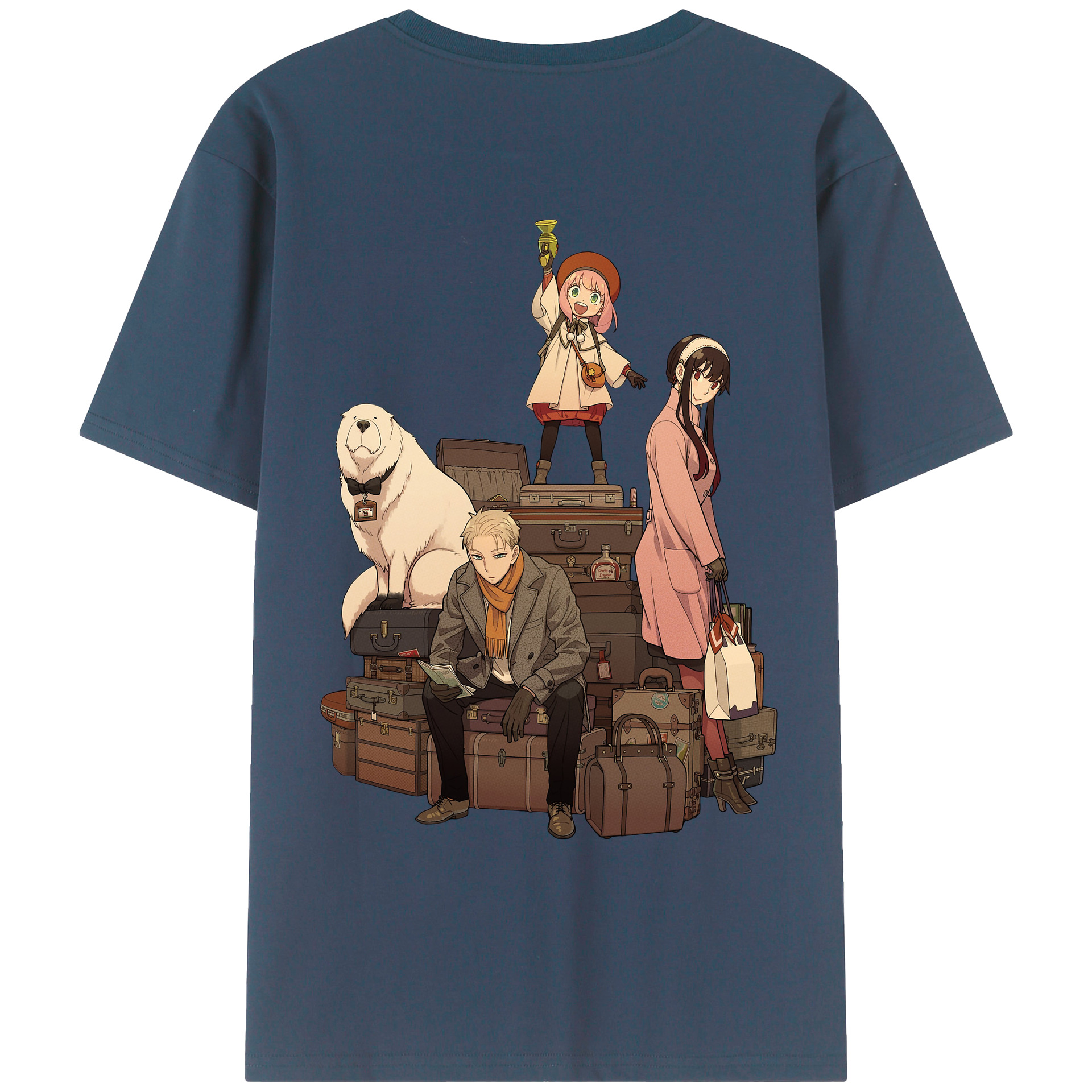 （画像用） SPY×FAMILY间谍家家酒 綿100％ メンズ半袖Tシャツ（バックプリント） 通気性