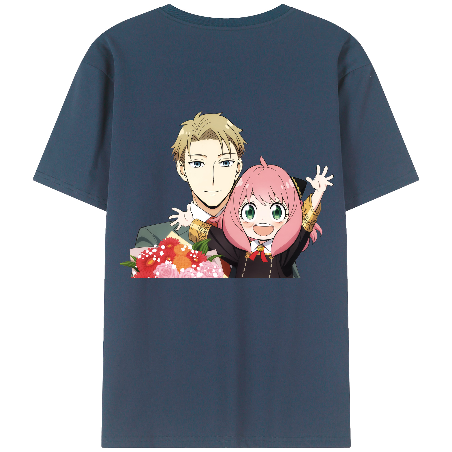 （画像用） SPY×FAMILY间谍家家酒 綿100％ メンズ半袖Tシャツ（バックプリント） 通気性