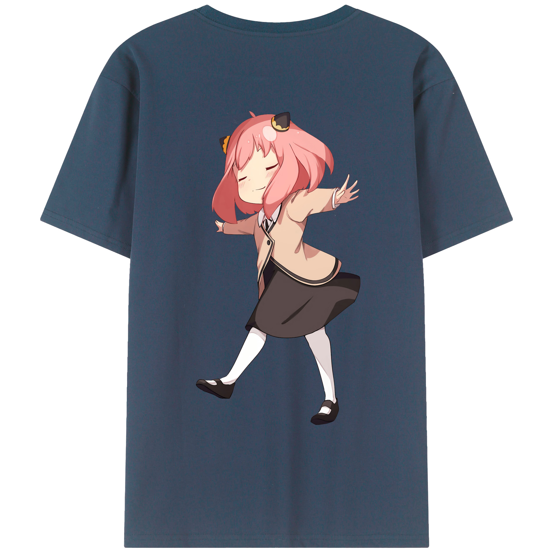 （画像用） SPY×FAMILY间谍家家酒 綿100％ メンズ半袖Tシャツ（バックプリント） 通気性