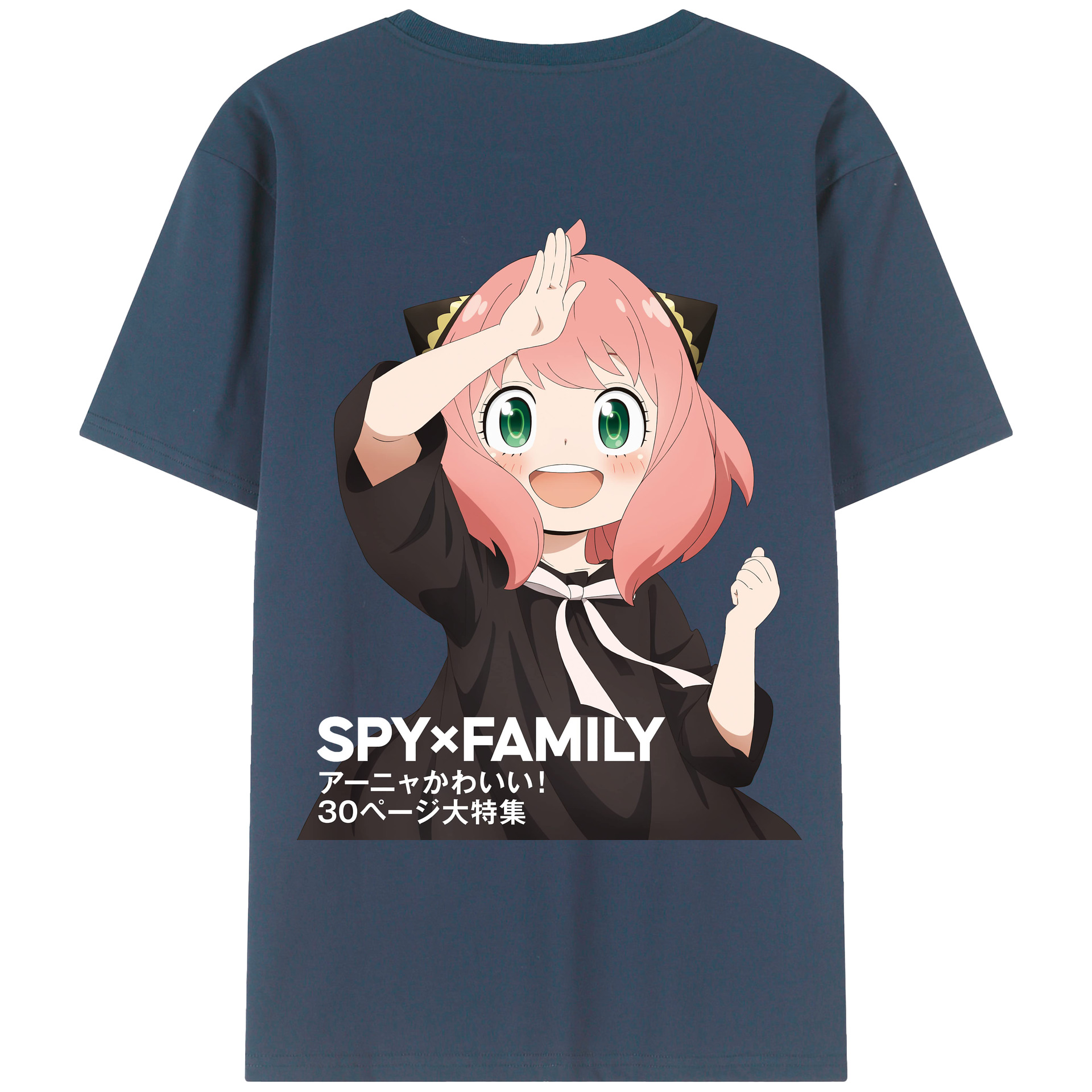 （画像用） SPY×FAMILY间谍家家酒 綿100％ メンズ半袖Tシャツ（バックプリント） 通気性