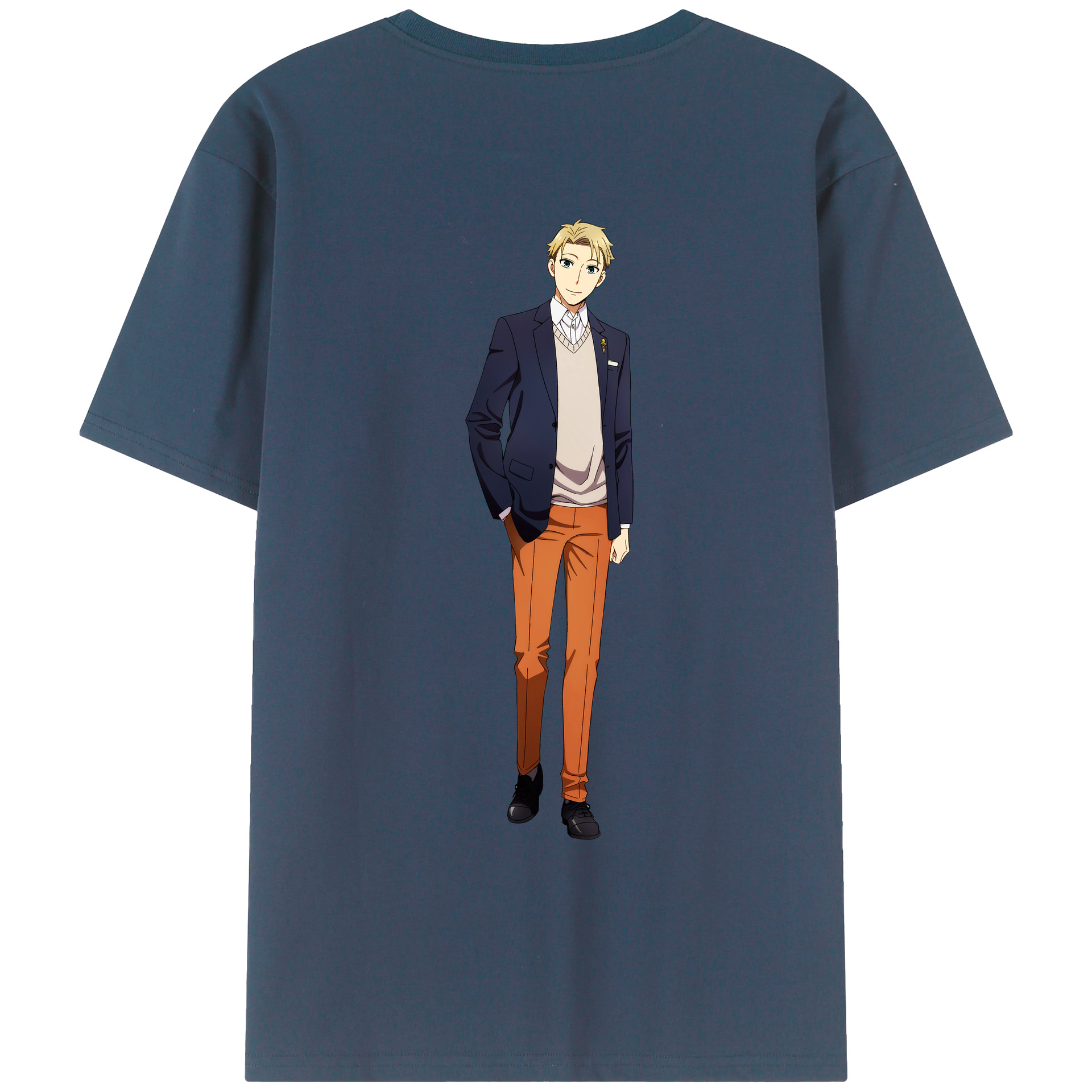 （画像用） SPY×FAMILY间谍家家酒 綿100％ メンズ半袖Tシャツ（バックプリント） 通気性