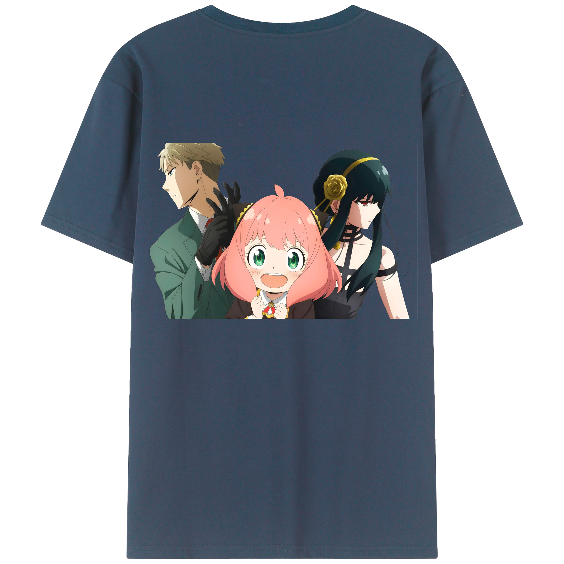 （画像用） SPY×FAMILY间谍家家酒 綿100％ メンズ半袖Tシャツ（バックプリント） 通気性