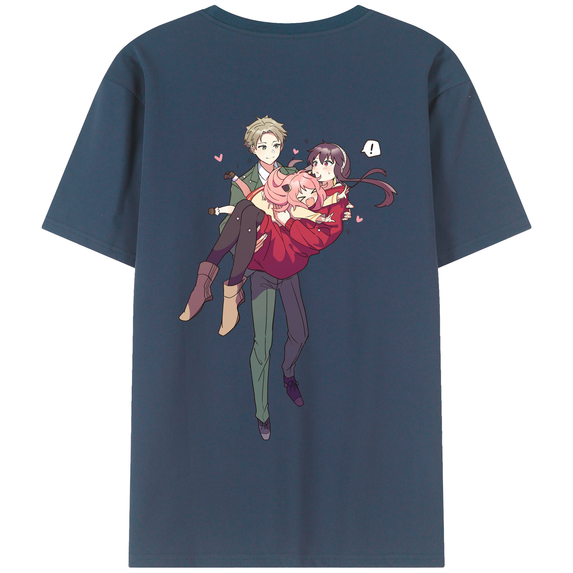 （画像用） SPY×FAMILY间谍家家酒 綿100％ メンズ半袖Tシャツ（バックプリント） 通気性