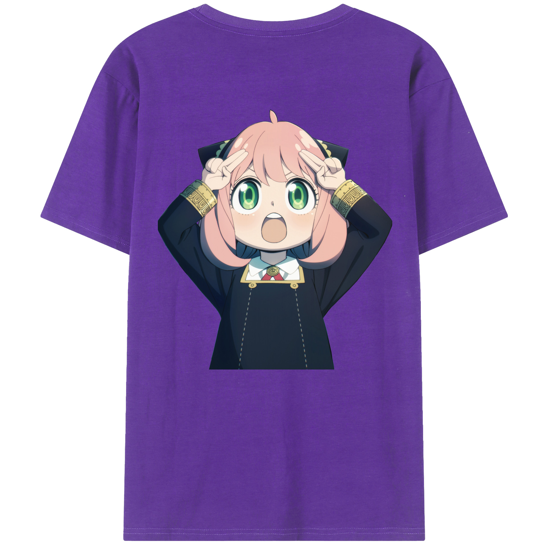 （画像用） SPY×FAMILY间谍家家酒 綿100％ メンズ半袖Tシャツ（バックプリント） 通気性