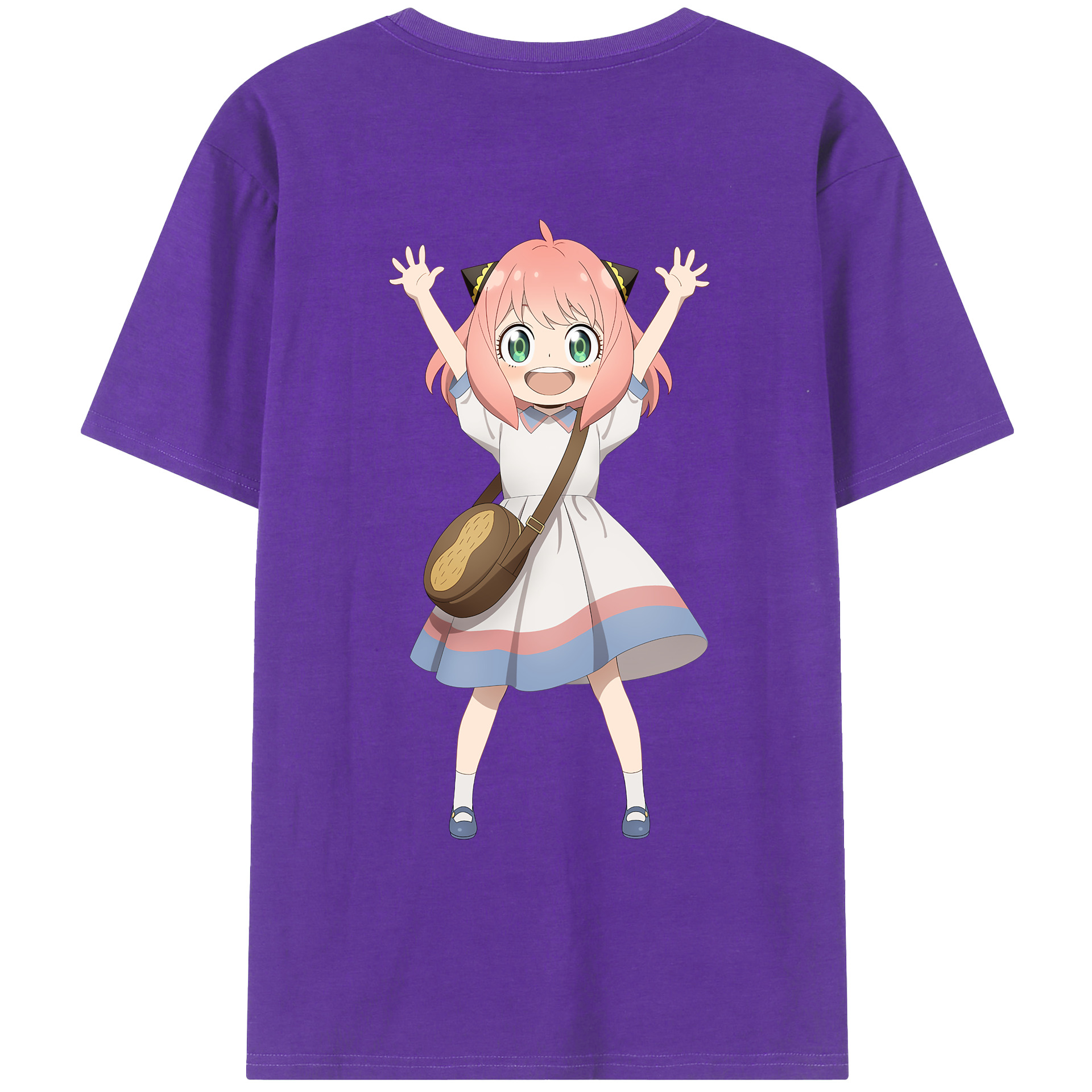 （画像用） SPY×FAMILY间谍家家酒 綿100％ メンズ半袖Tシャツ（バックプリント） 通気性