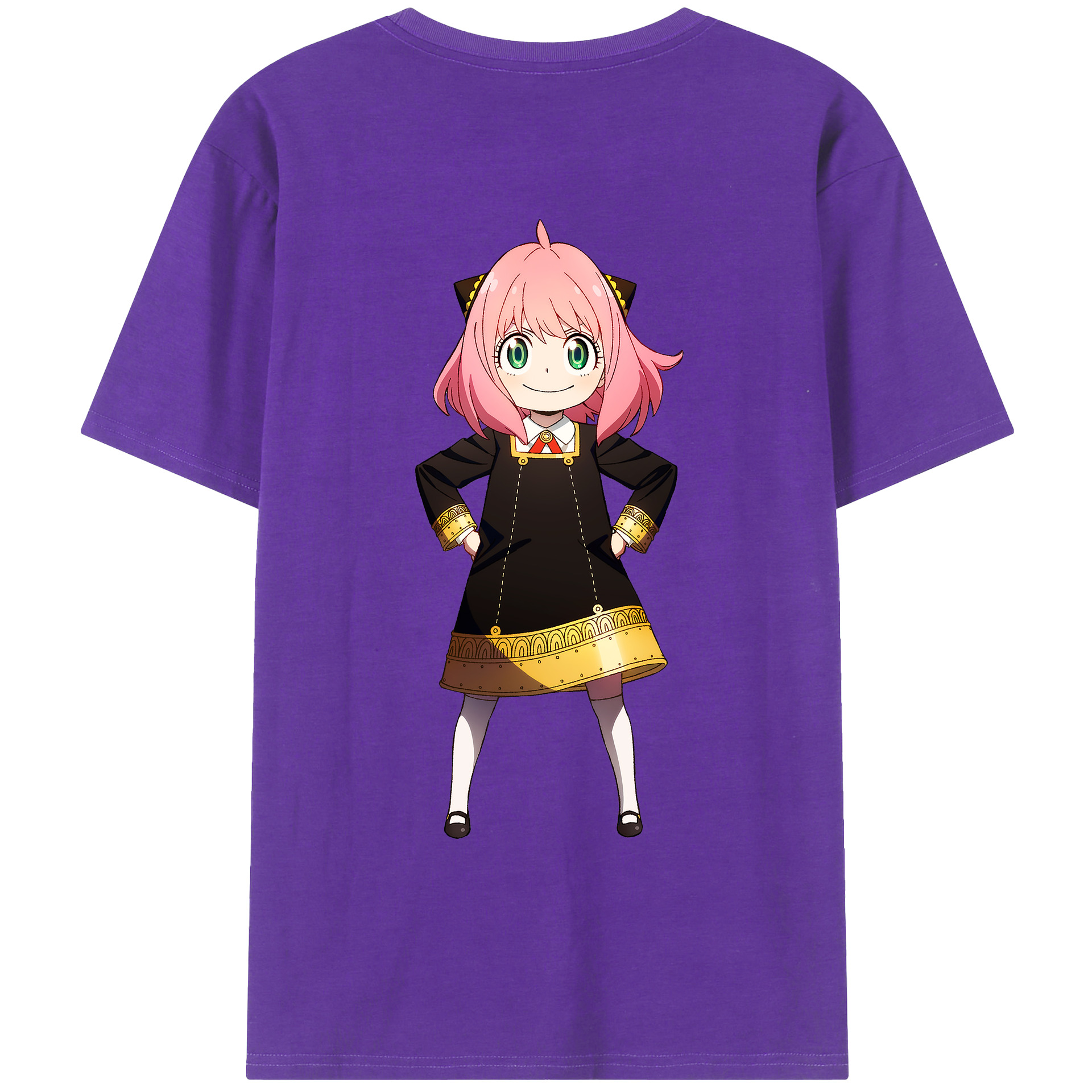 （画像用） SPY×FAMILY间谍家家酒 綿100％ メンズ半袖Tシャツ（バックプリント） 通気性