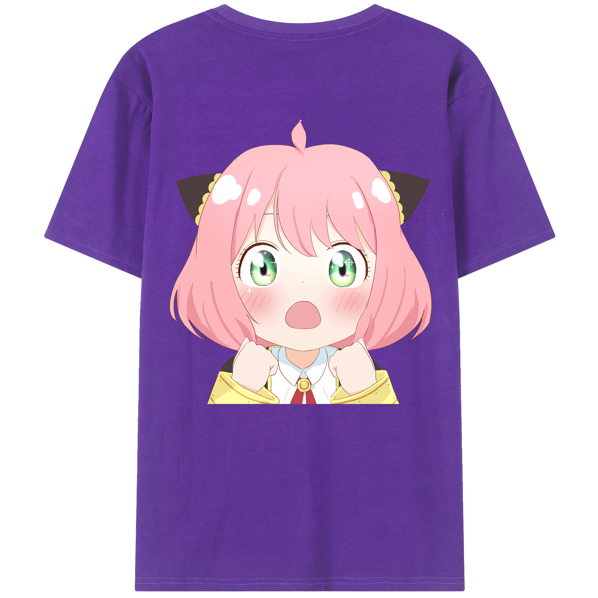 （画像用） SPY×FAMILY间谍家家酒 綿100％ メンズ半袖Tシャツ（バックプリント） 通気性