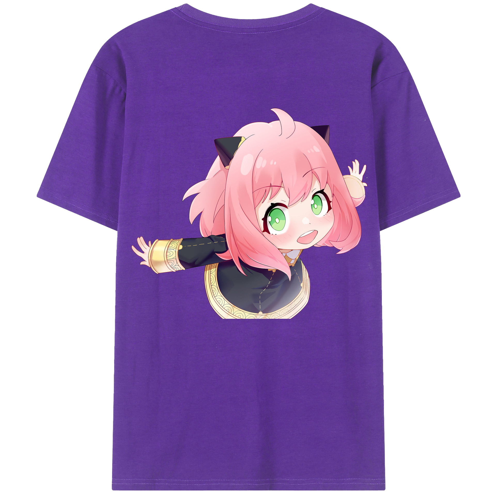 （画像用） SPY×FAMILY间谍家家酒 綿100％ メンズ半袖Tシャツ（バックプリント） 通気性