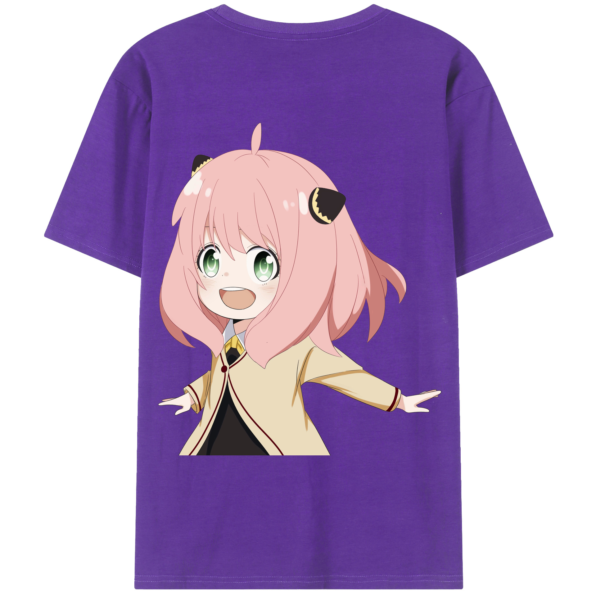 （画像用） SPY×FAMILY间谍家家酒 綿100％ メンズ半袖Tシャツ（バックプリント） 通気性