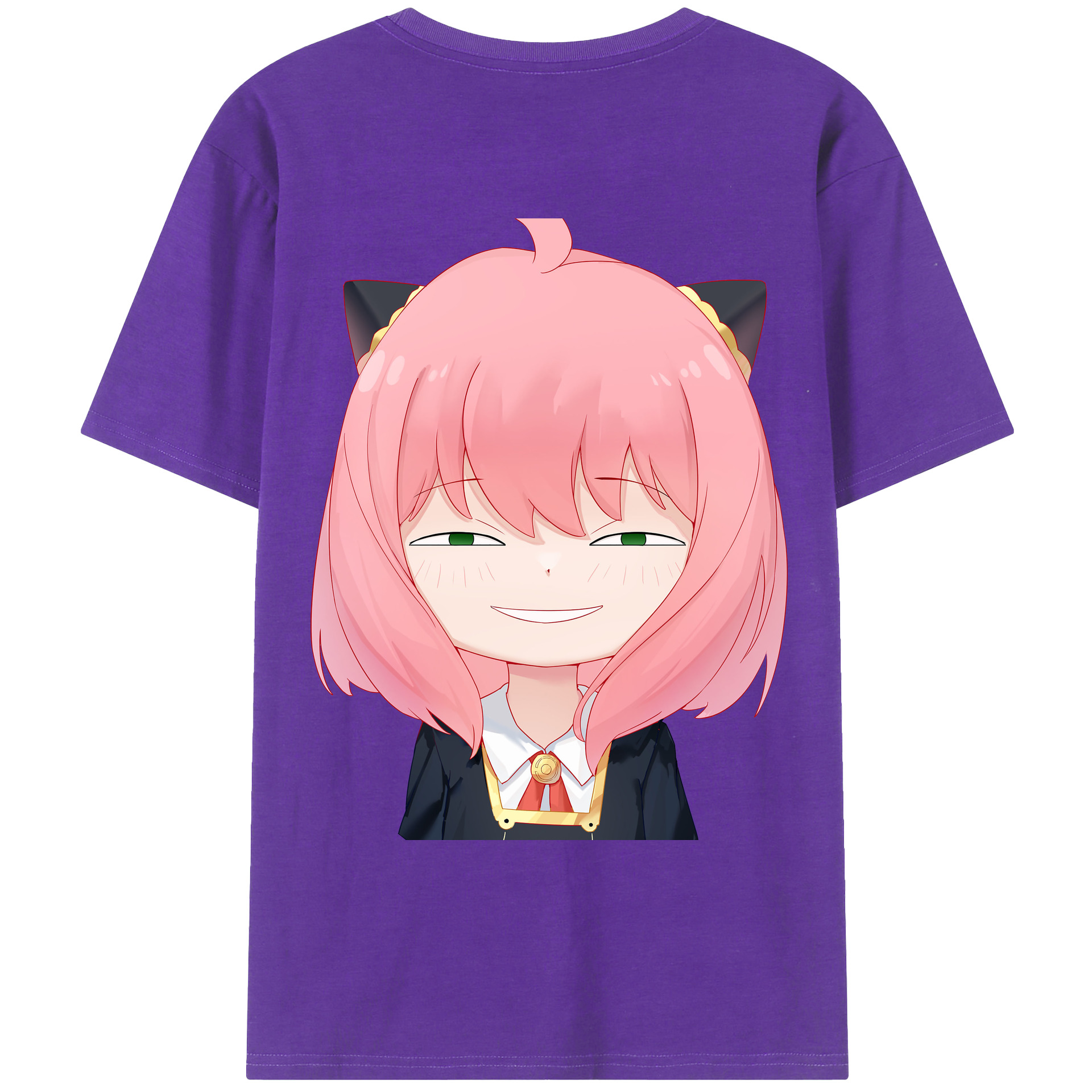 （画像用） SPY×FAMILY间谍家家酒 綿100％ メンズ半袖Tシャツ（バックプリント） 通気性