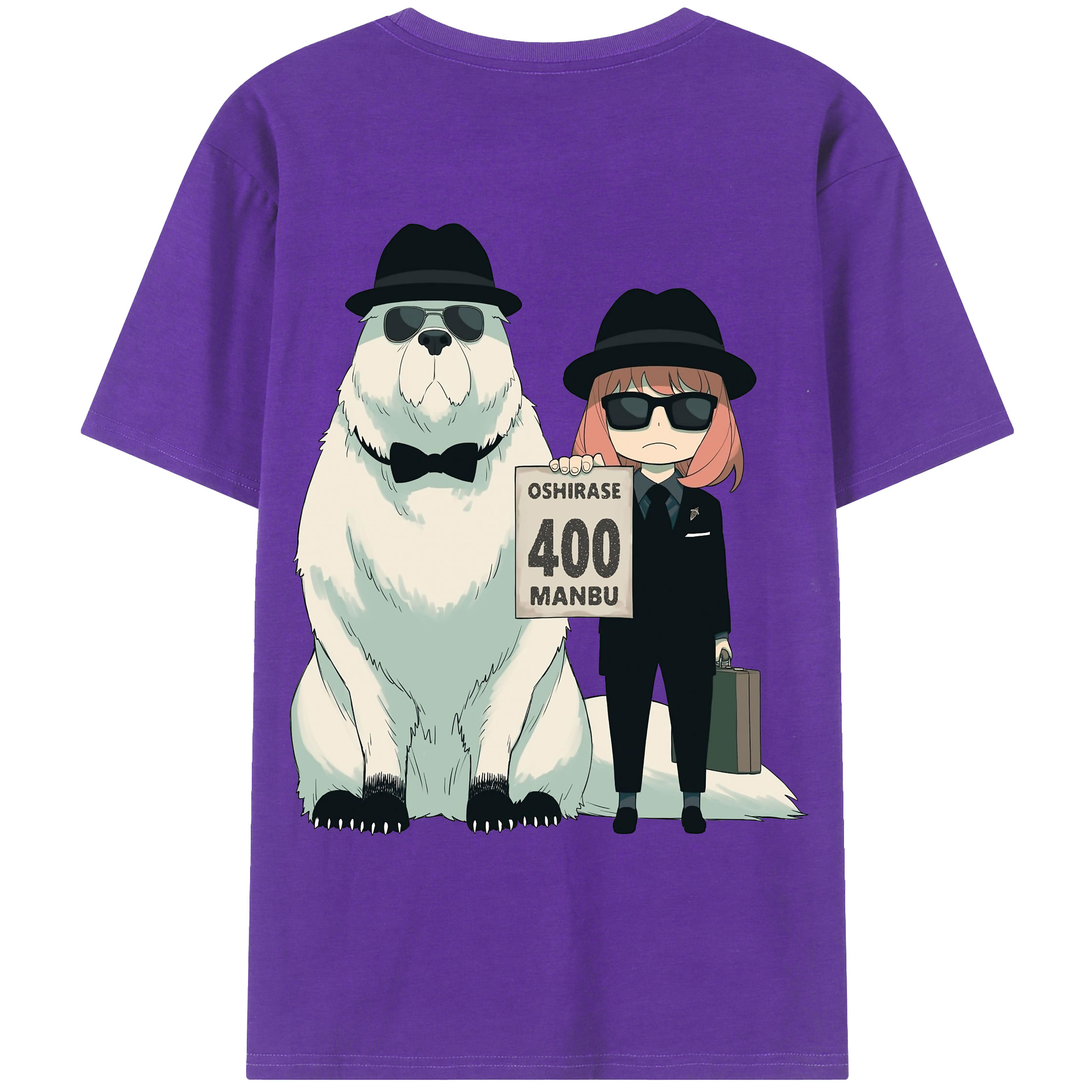 （画像用） SPY×FAMILY间谍家家酒 綿100％ メンズ半袖Tシャツ（バックプリント） 通気性
