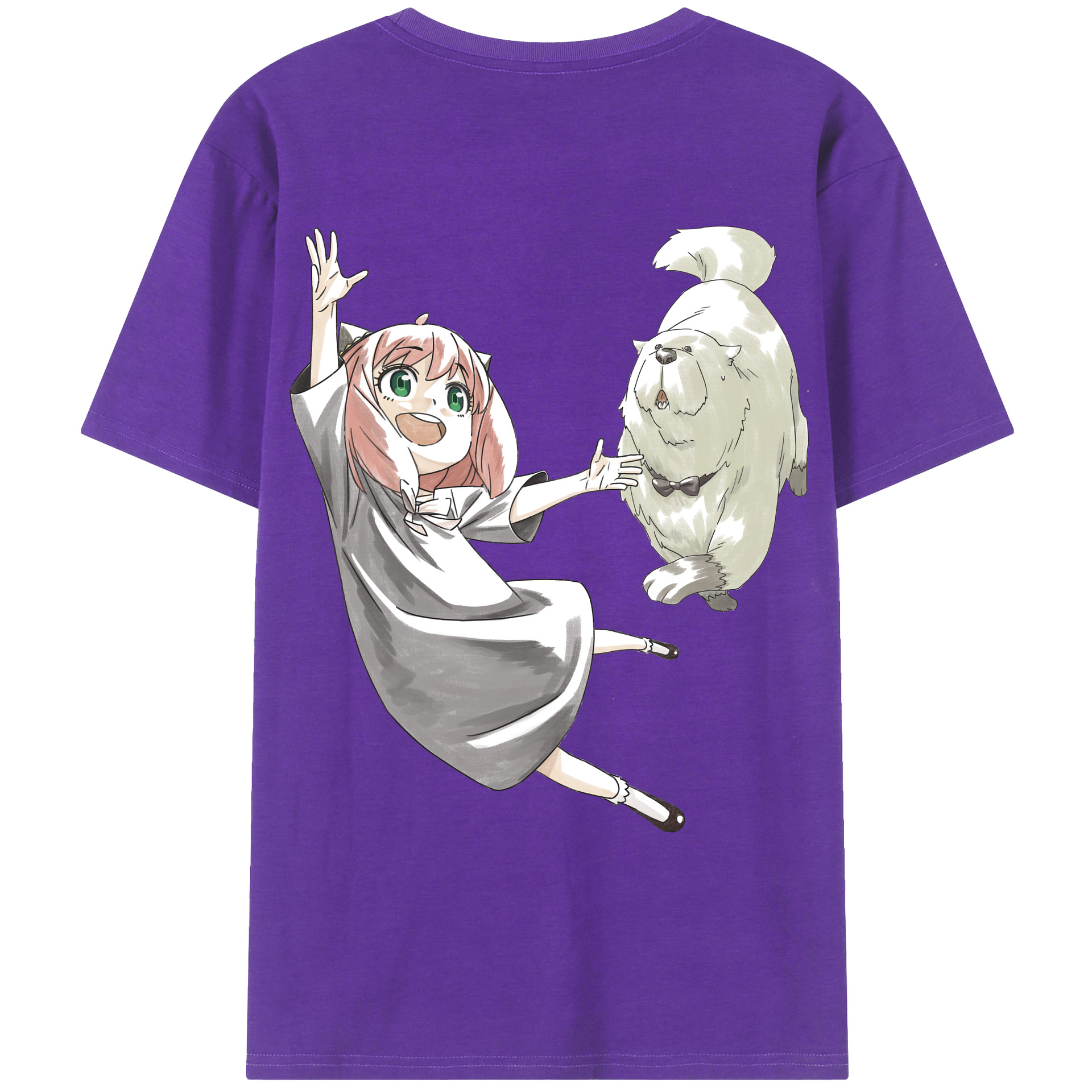 （画像用） SPY×FAMILY间谍家家酒 綿100％ メンズ半袖Tシャツ（バックプリント） 通気性