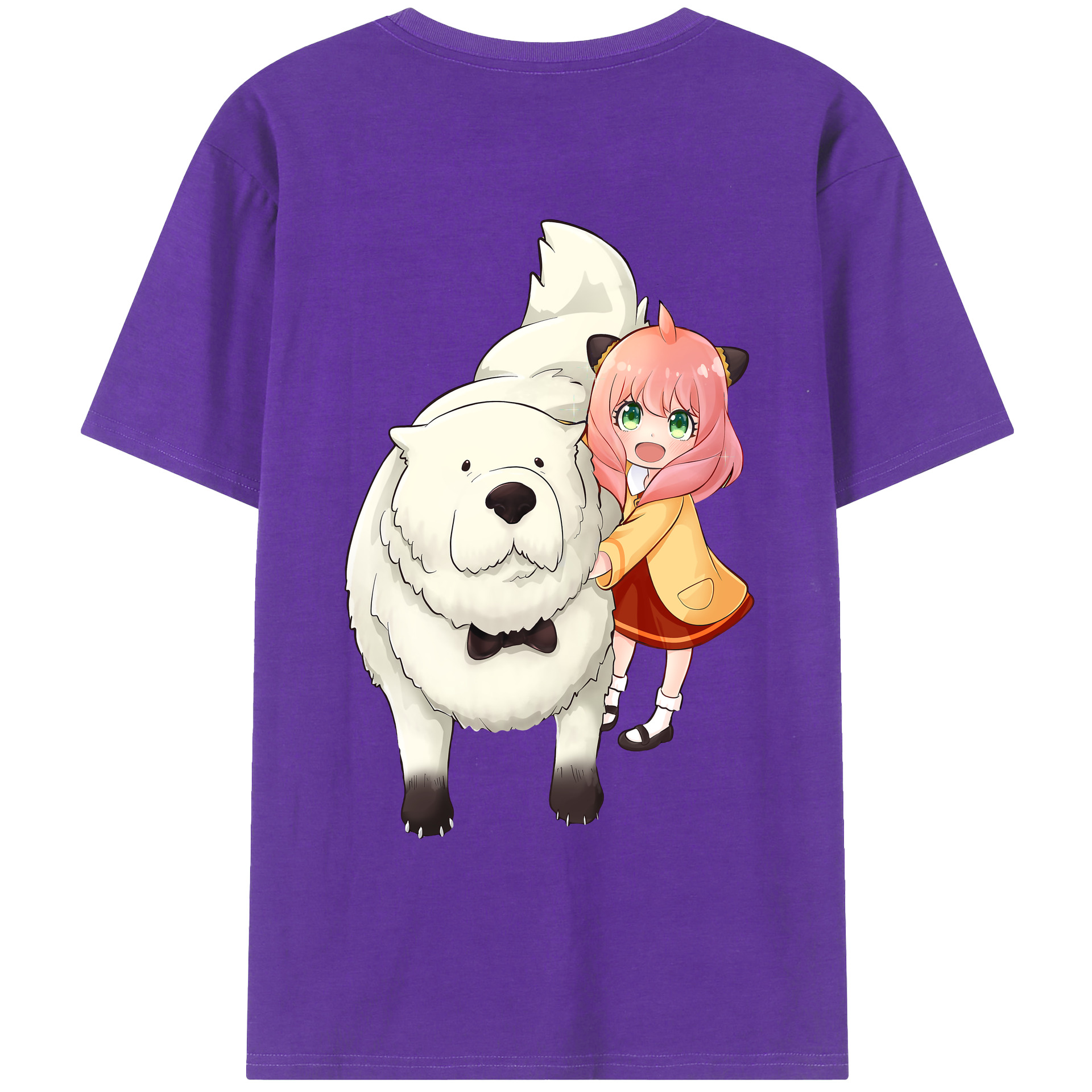 （画像用） SPY×FAMILY间谍家家酒 綿100％ メンズ半袖Tシャツ（バックプリント） 通気性
