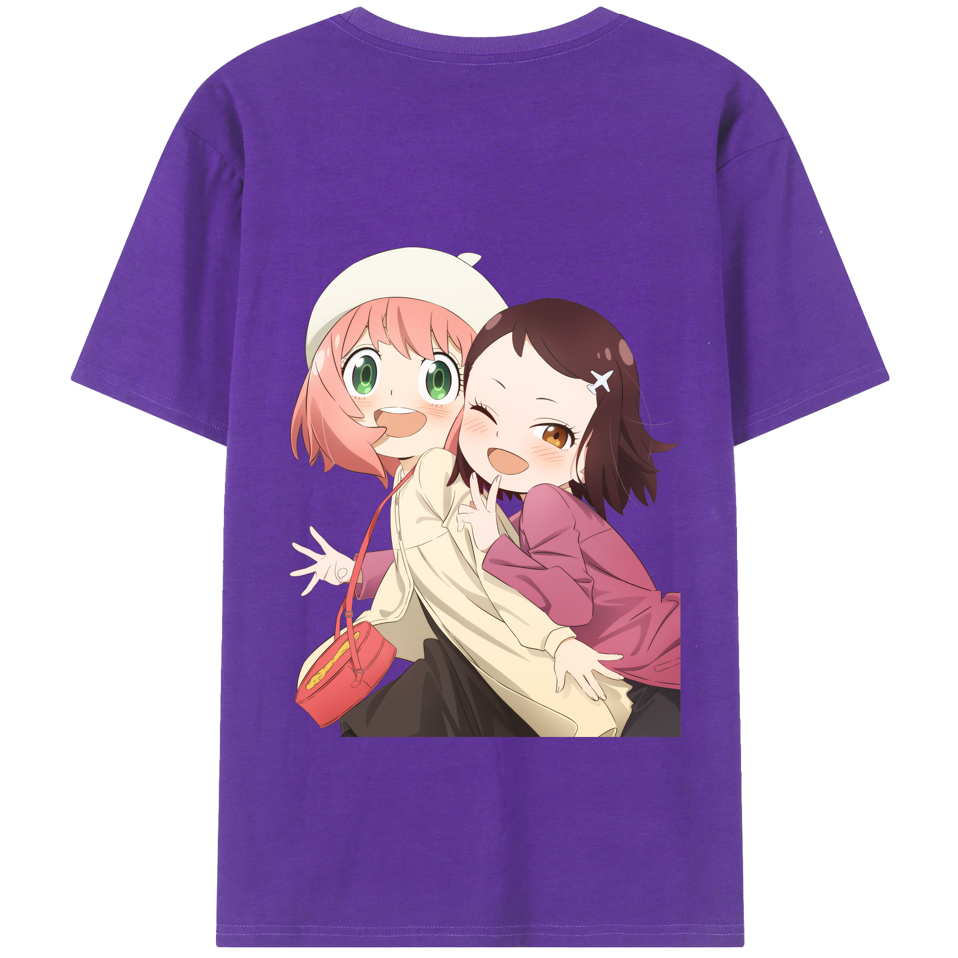 （画像用） SPY×FAMILY间谍家家酒 綿100％ メンズ半袖Tシャツ（バックプリント） 通気性