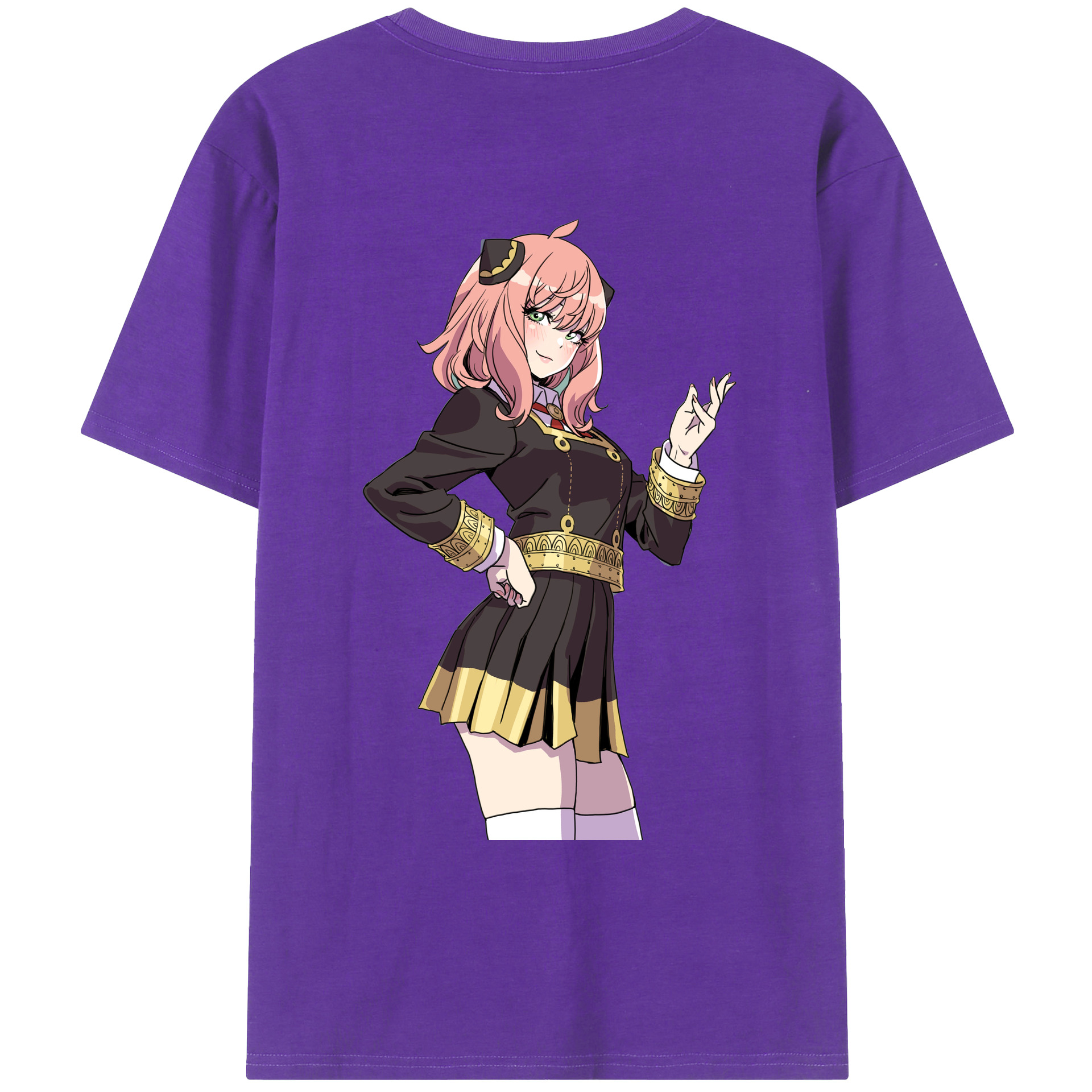 （画像用） SPY×FAMILY间谍家家酒 綿100％ メンズ半袖Tシャツ（バックプリント） 通気性