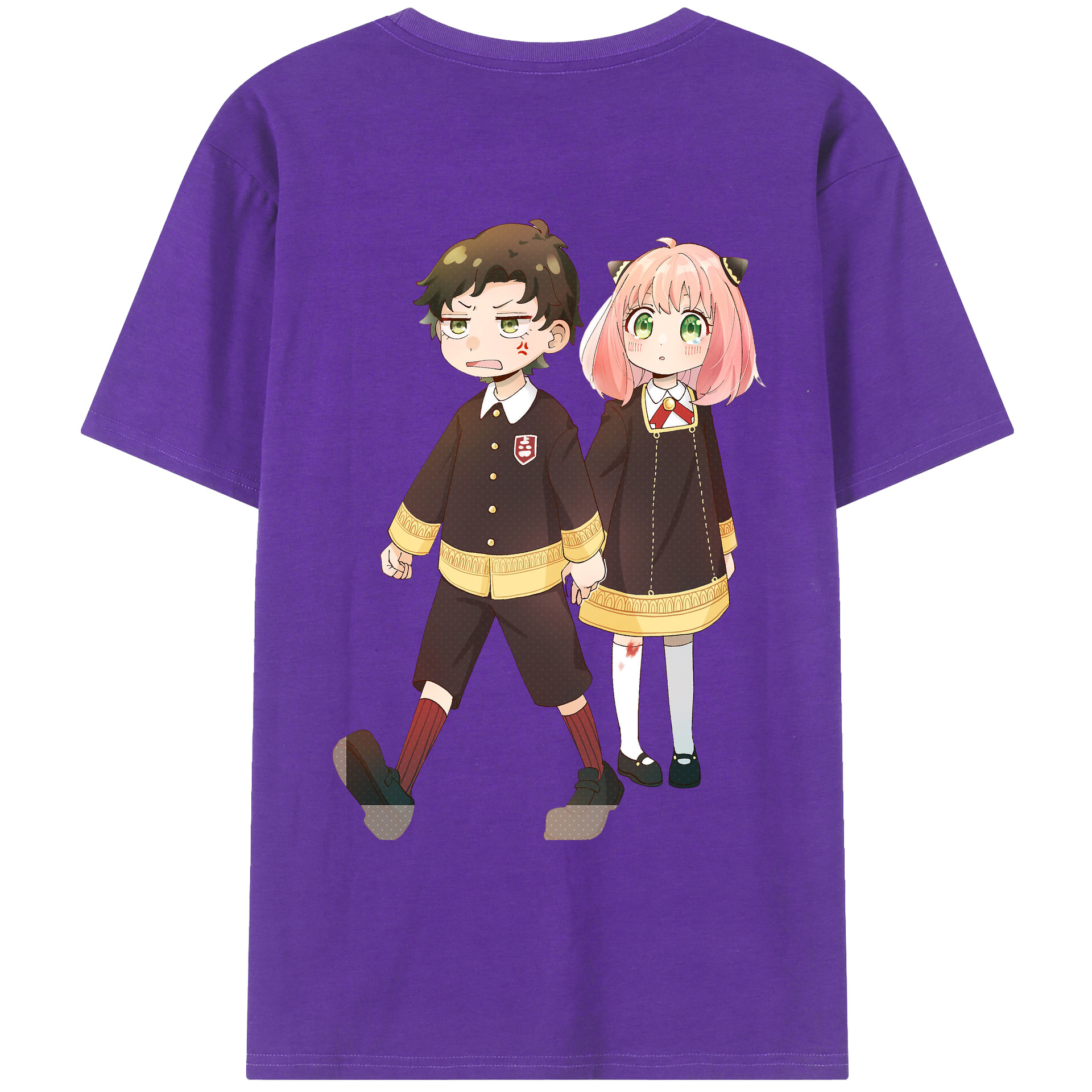（画像用） SPY×FAMILY间谍家家酒 綿100％ メンズ半袖Tシャツ（バックプリント） 通気性