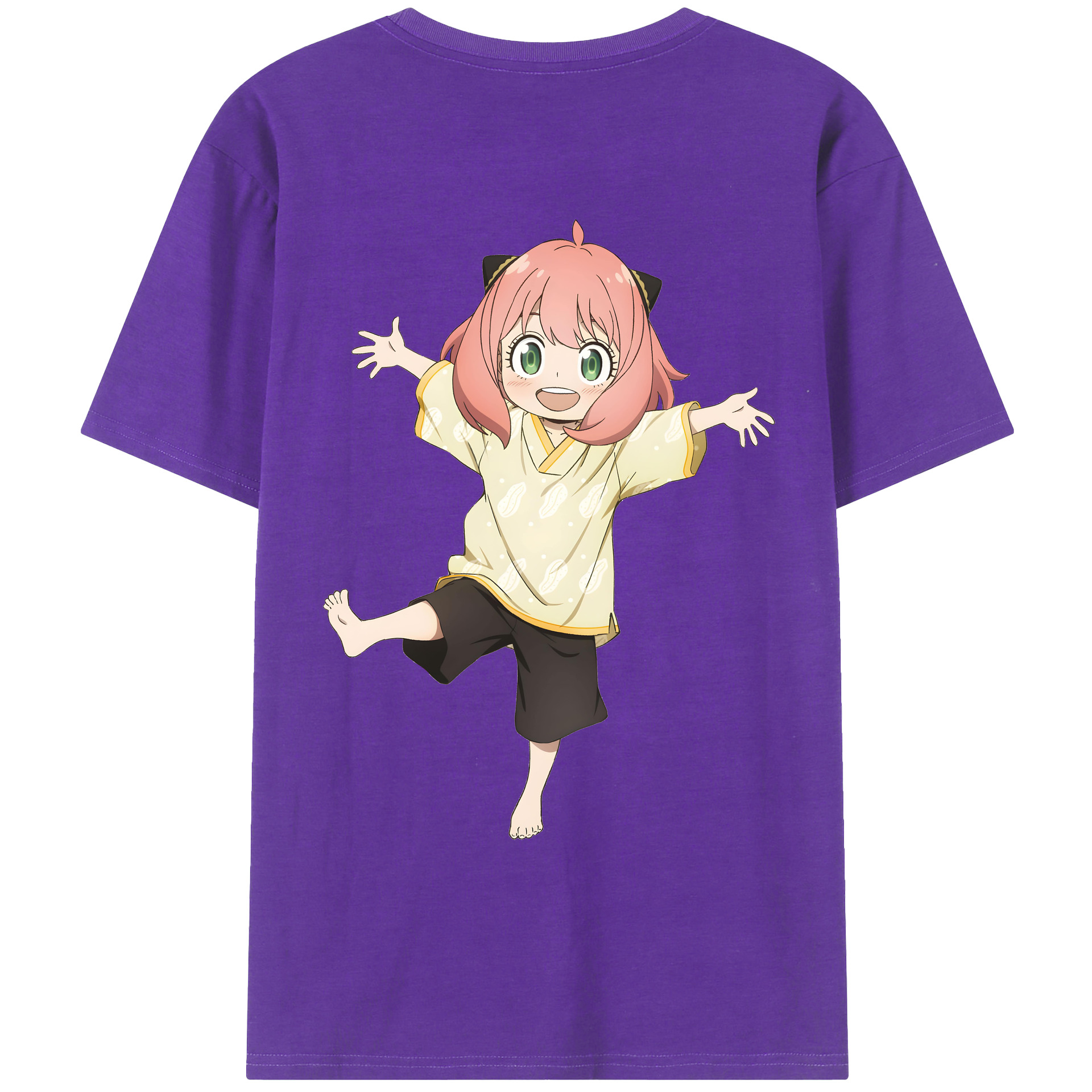 （画像用） SPY×FAMILY间谍家家酒 綿100％ メンズ半袖Tシャツ（バックプリント） 通気性