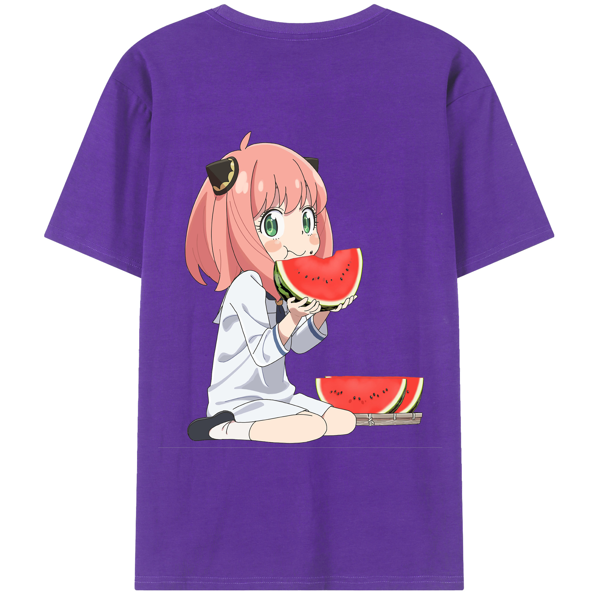 （画像用） SPY×FAMILY间谍家家酒 綿100％ メンズ半袖Tシャツ（バックプリント） 通気性
