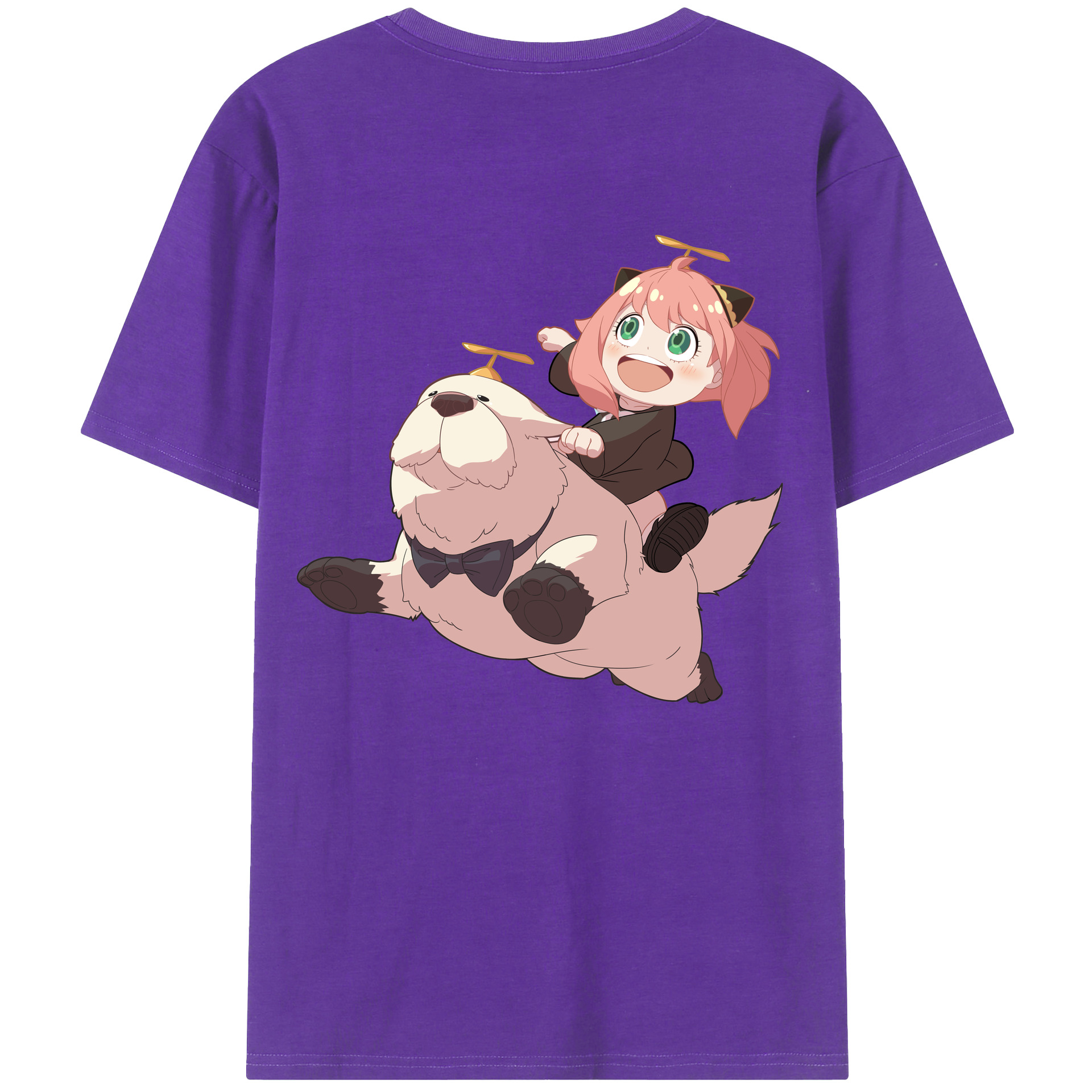 （画像用） SPY×FAMILY间谍家家酒 綿100％ メンズ半袖Tシャツ（バックプリント） 通気性