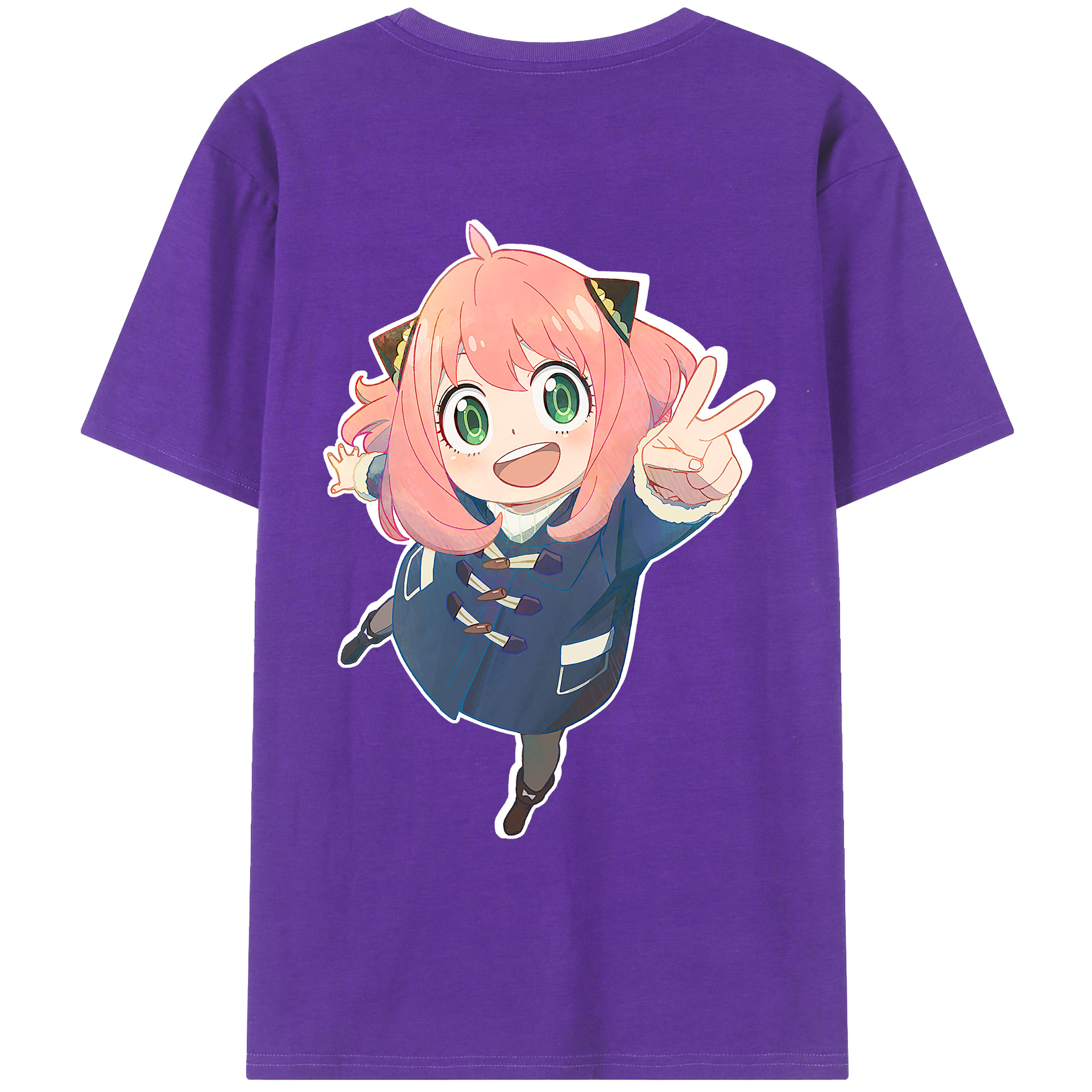 （画像用） SPY×FAMILY间谍家家酒 綿100％ メンズ半袖Tシャツ（バックプリント） 通気性