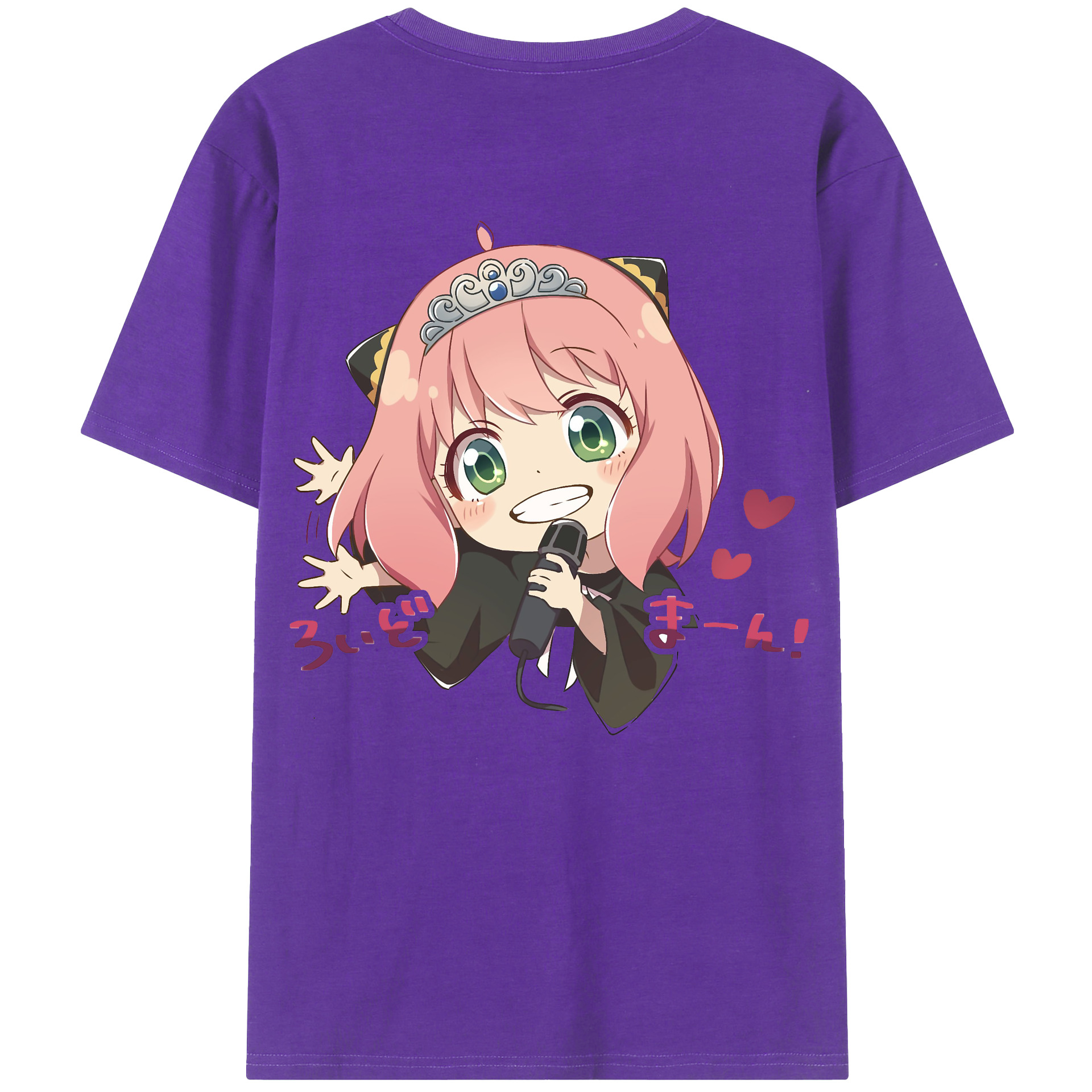 （画像用） SPY×FAMILY间谍家家酒 綿100％ メンズ半袖Tシャツ（バックプリント） 通気性