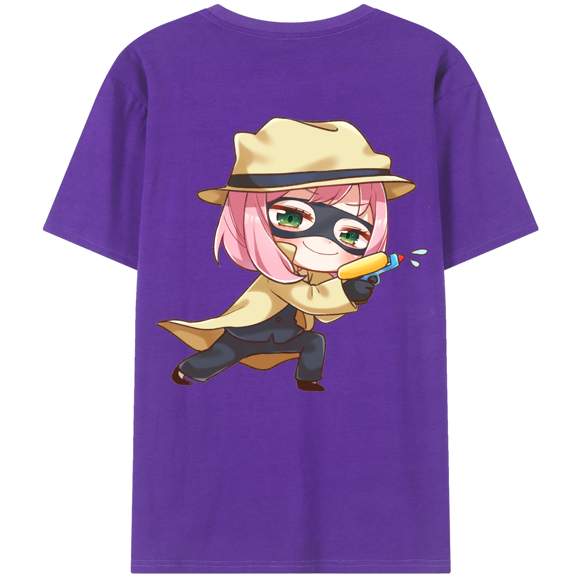 （画像用） SPY×FAMILY间谍家家酒 綿100％ メンズ半袖Tシャツ（バックプリント） 通気性
