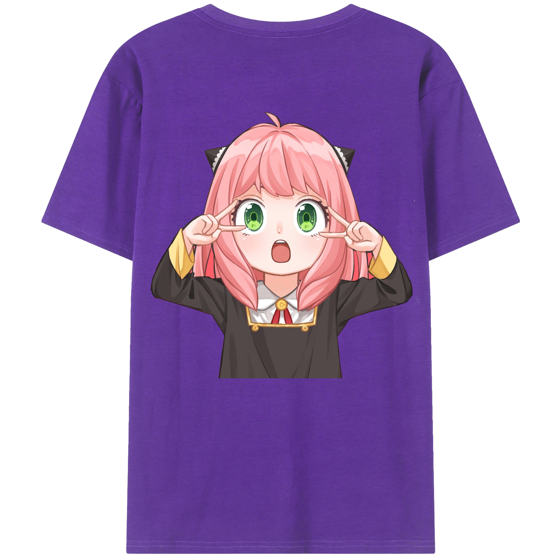 （画像用） SPY×FAMILY间谍家家酒 綿100％ メンズ半袖Tシャツ（バックプリント） 通気性