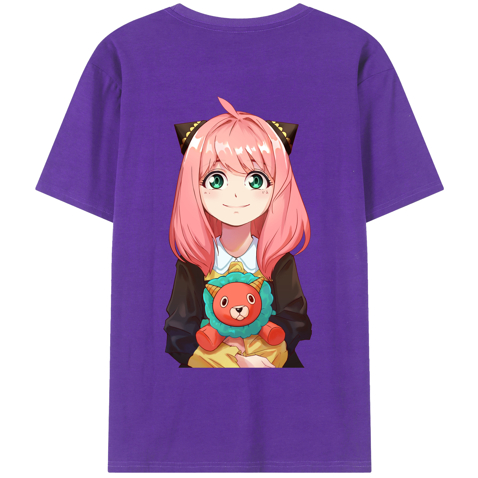 （画像用） SPY×FAMILY间谍家家酒 綿100％ メンズ半袖Tシャツ（バックプリント） 通気性