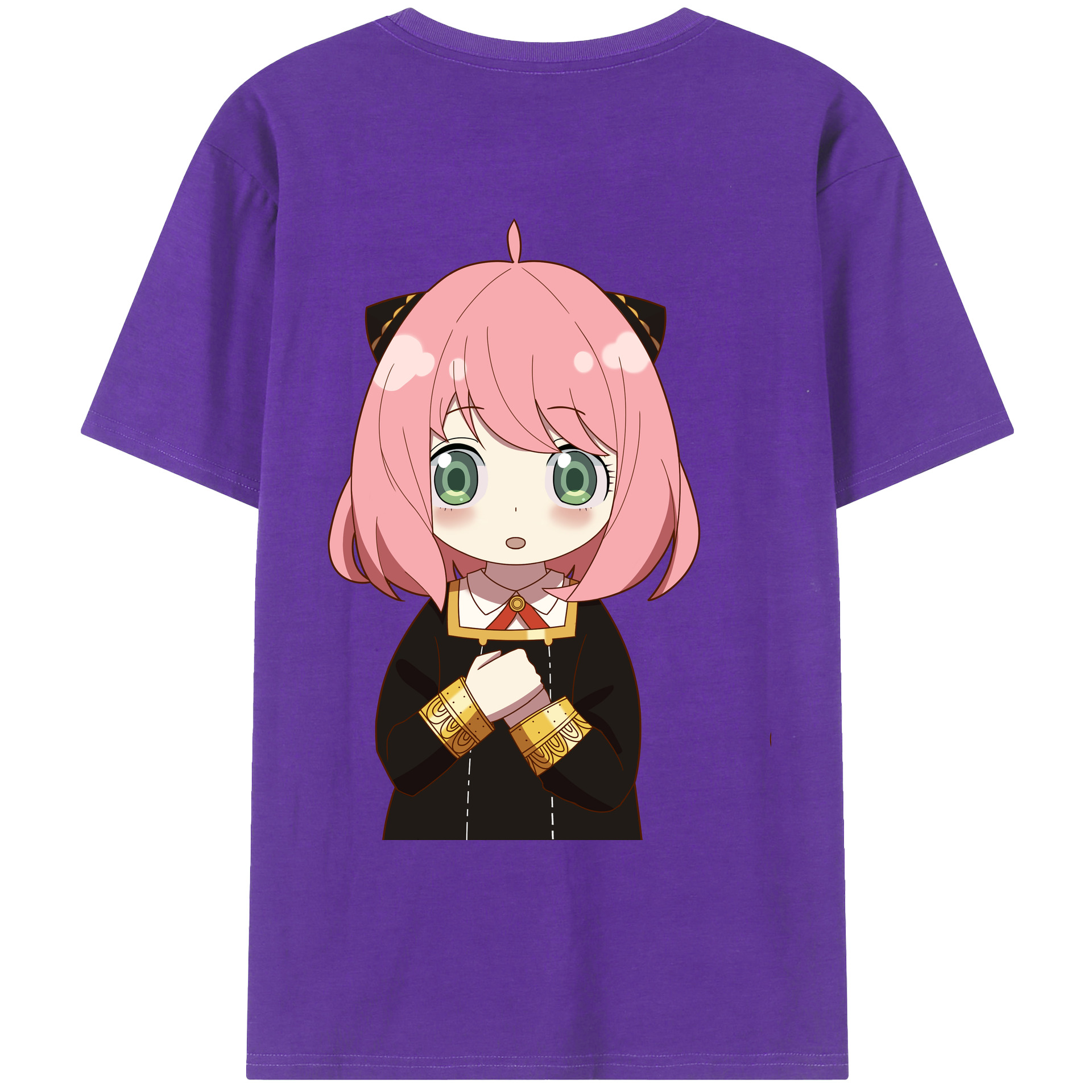 （画像用） SPY×FAMILY间谍家家酒 綿100％ メンズ半袖Tシャツ（バックプリント） 通気性